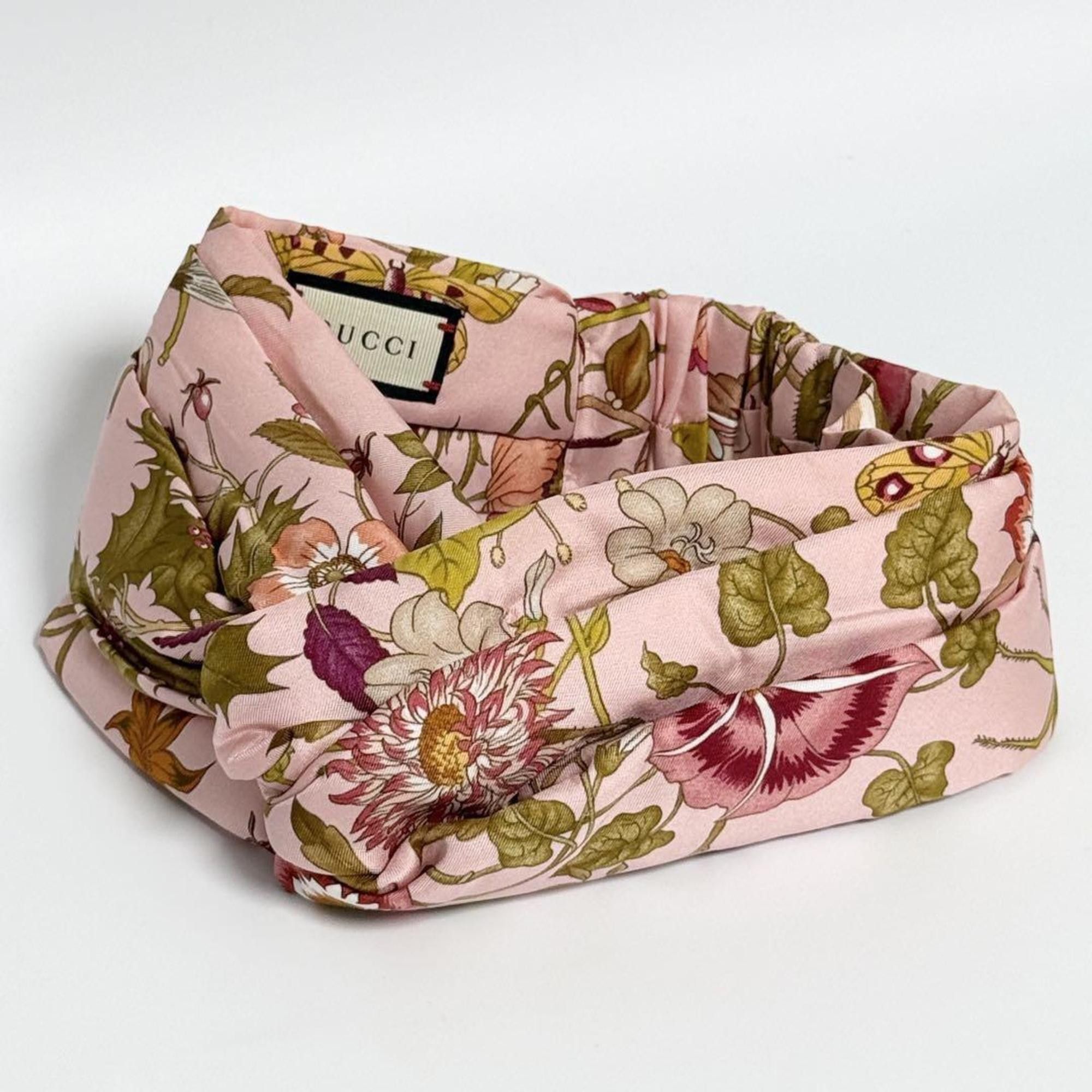 Gucci Gucci Women's Headband Hairband Silk Flora Pink Size ONE SIZE - 1 Thumbnail