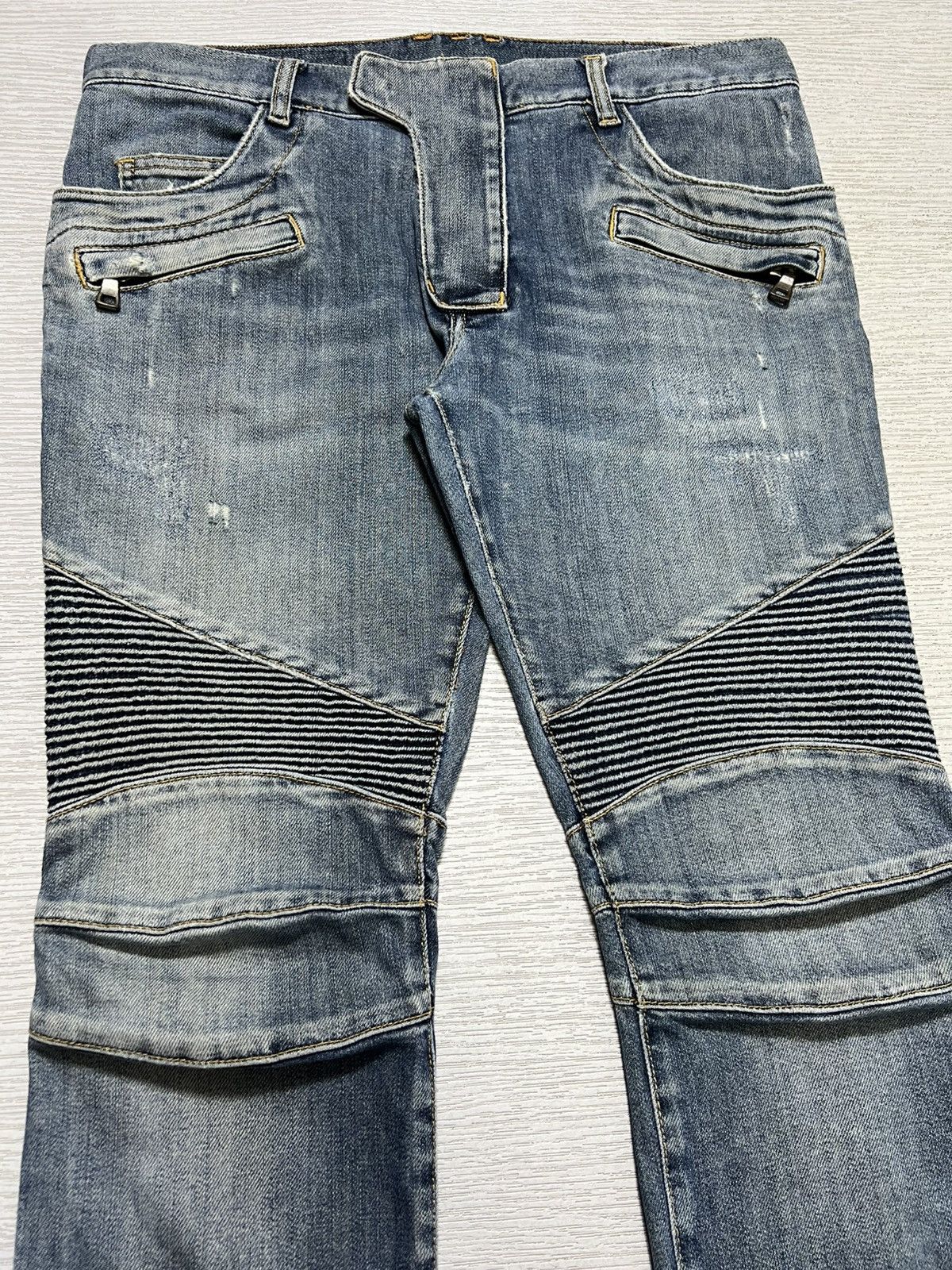Balmain Balmain - Christophe Decarnin - Washed Biker Jeans Size US 32 / EU 48 - 8 Thumbnail