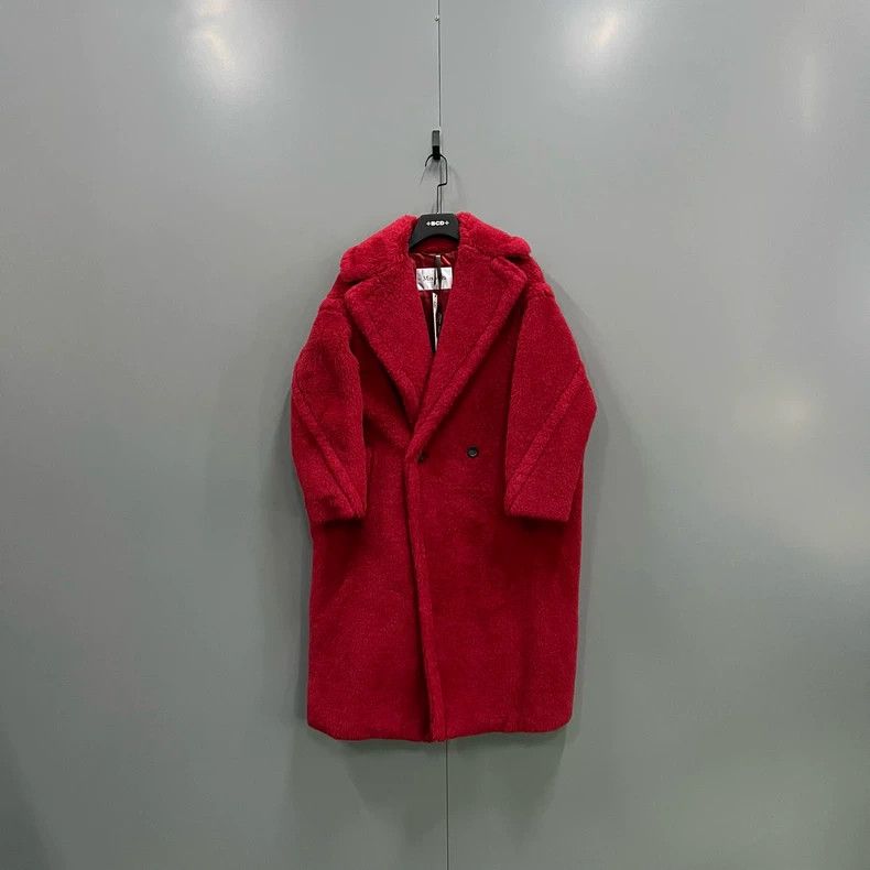 Max Mara Red Teddy Bear Coat