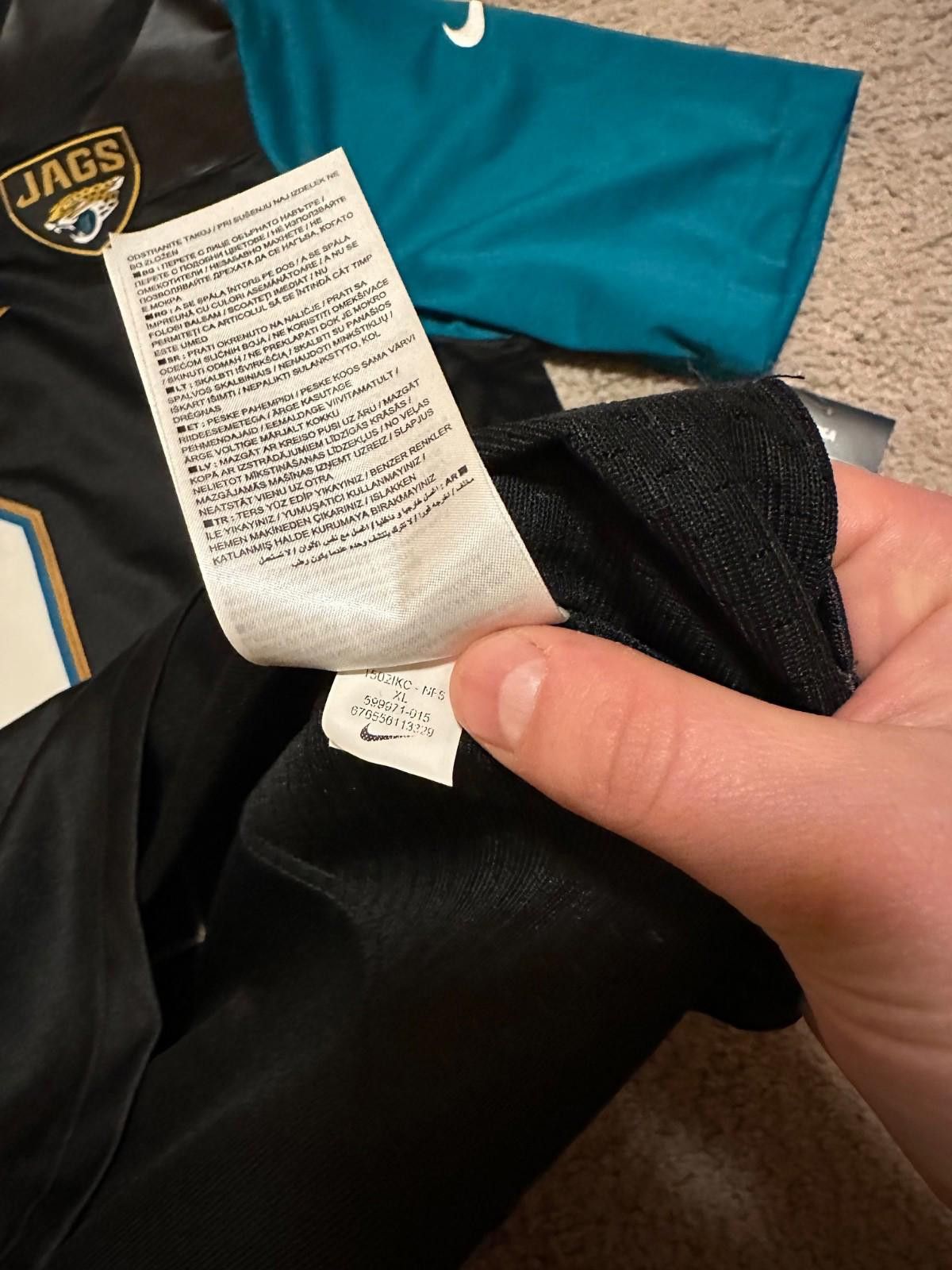 Nike 2014-17 Jacksonville Jaguars Bortles #5 Nike Game Jersey XL Size US XL / EU 56 / 4 - 7 Thumbnail