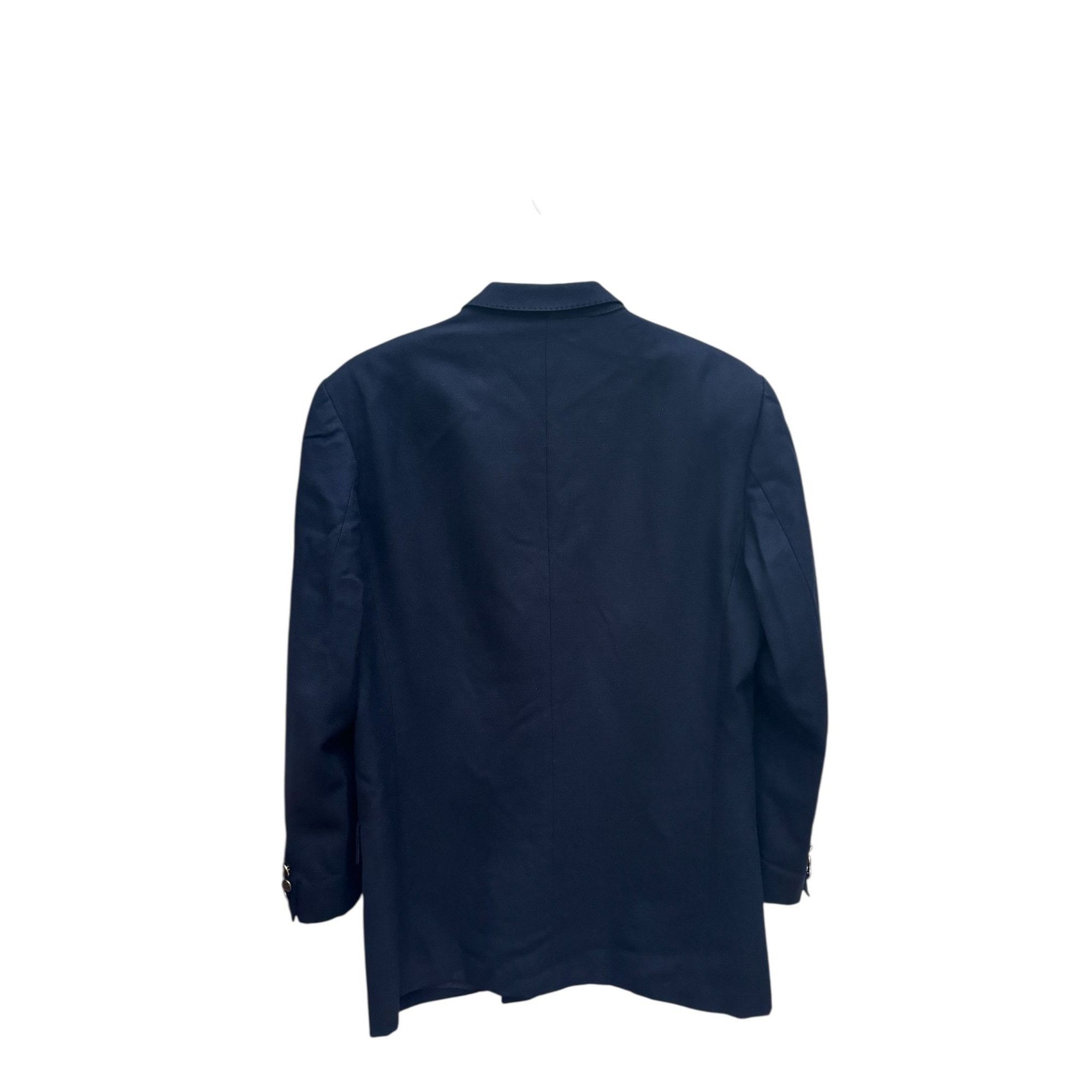 Yves Saint Laurent Navy Wool Double-Breasted Blazer Size 42R - 4 Thumbnail