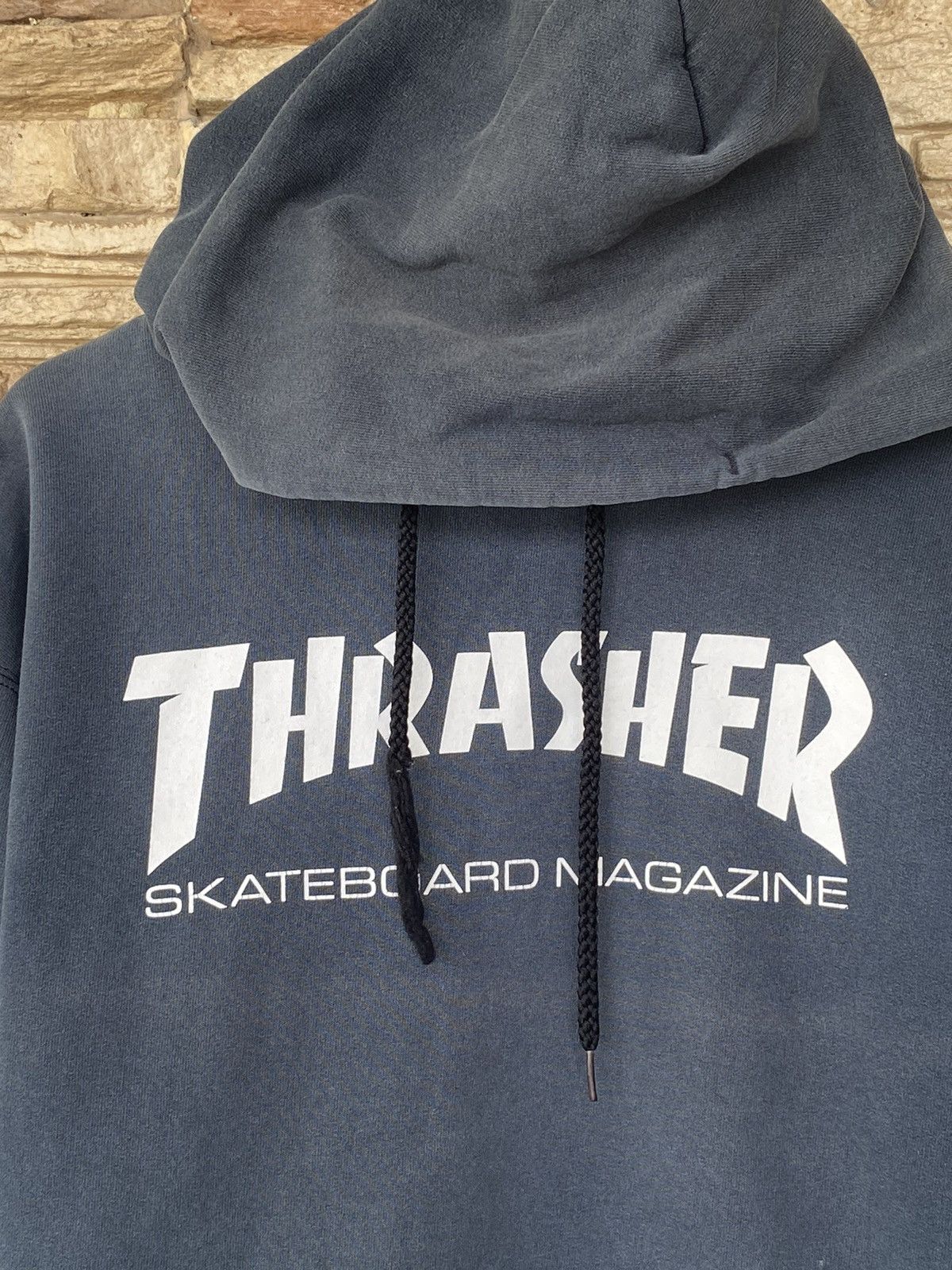 Thrasher × Vintage Vintage Distressed Thrasher Faded Hoodie Thrashed Size US L / EU 52-54 / 3 - 3 Thumbnail