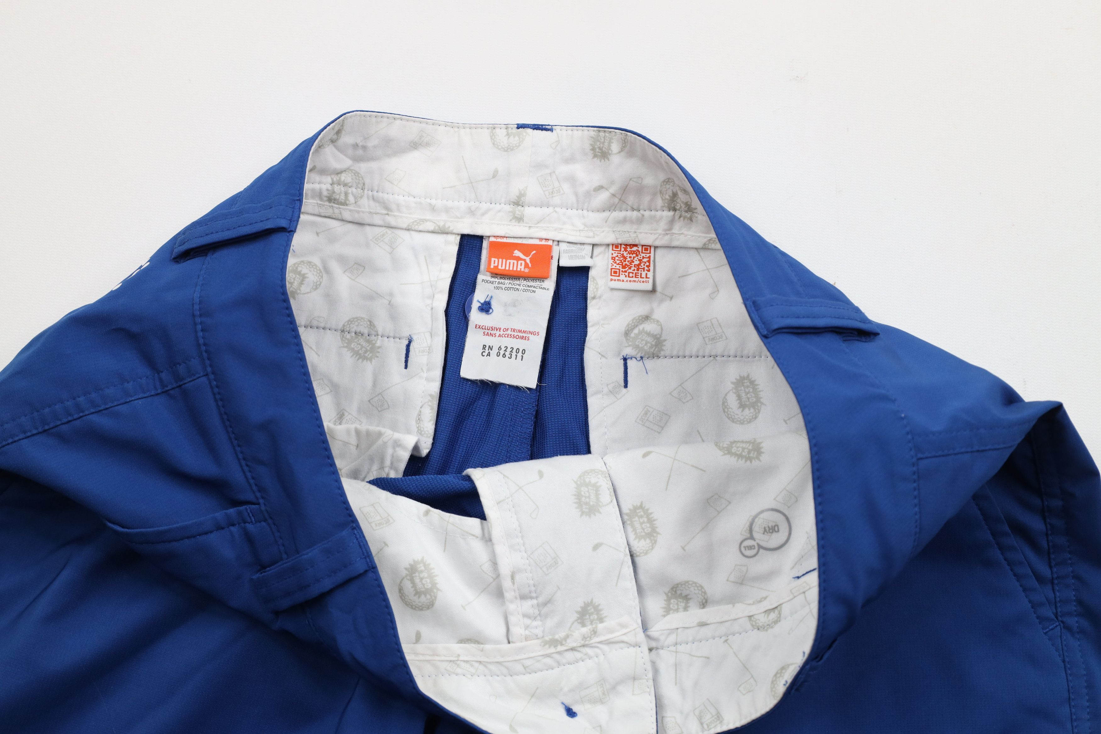Puma × Vintage Puma Golf Cell Rickie Fowler Tech Golfing Chino Shorts Blue Size US 32 / EU 48 - 7 Thumbnail
