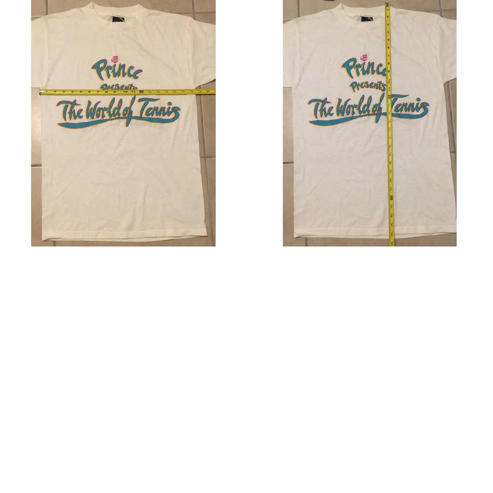 Prince VINTAGE Prince World Of Tennis Shirt S USA Abstract Grunge Track Sport 80s 90s White Men T-Shirt Size US S / EU 44-46 / 1 - 8 Thumbnail