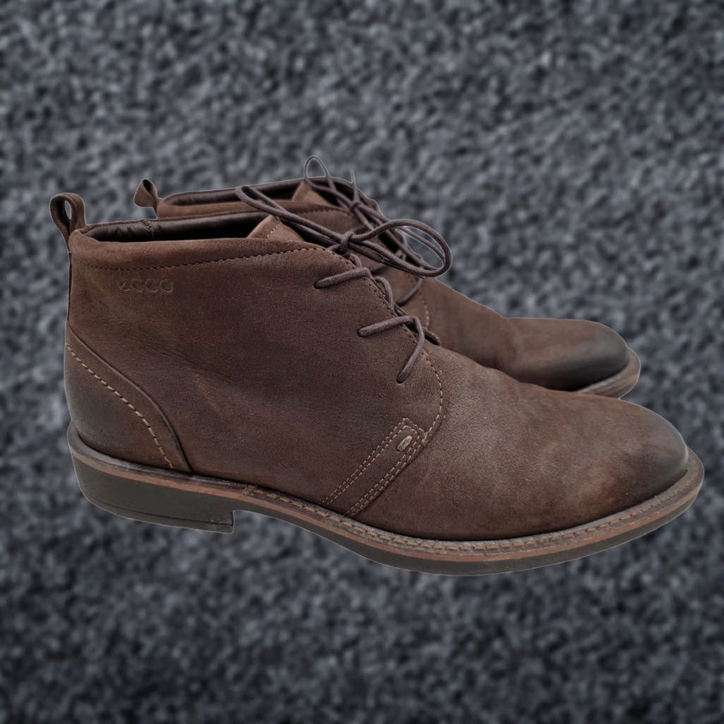 Men\'s ECCO Brown Leather Chukka Ankle Boots Size EU41/US-7-7.5- EUC Ecco ECCO Chukka Boots Men main image 2