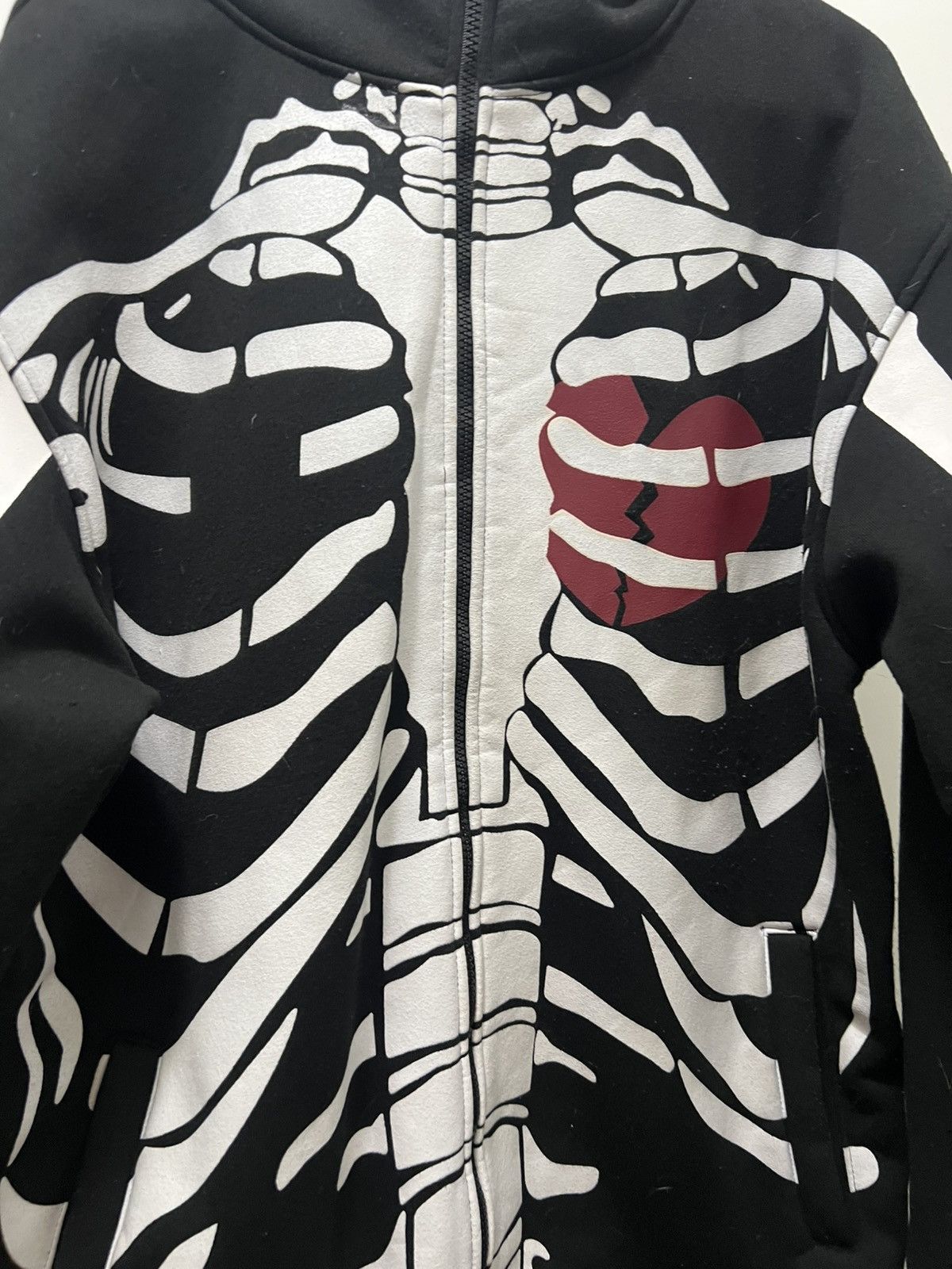 Mecca × Vintage Vintage Y2K Mecca Jeans Skeleton Full Zip Hoodie Black Size US L / EU 52-54 / 3 - 3 Thumbnail