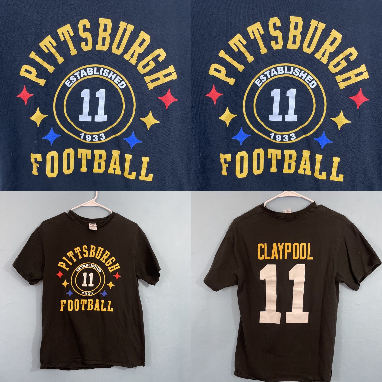 Delta Pittsburgh Steelers Chase Claypool #11 Shirt Y2K Delta Men M Black Gold Football Shirt Size US M / EU 48-50 / 2 - 9 Thumbnail