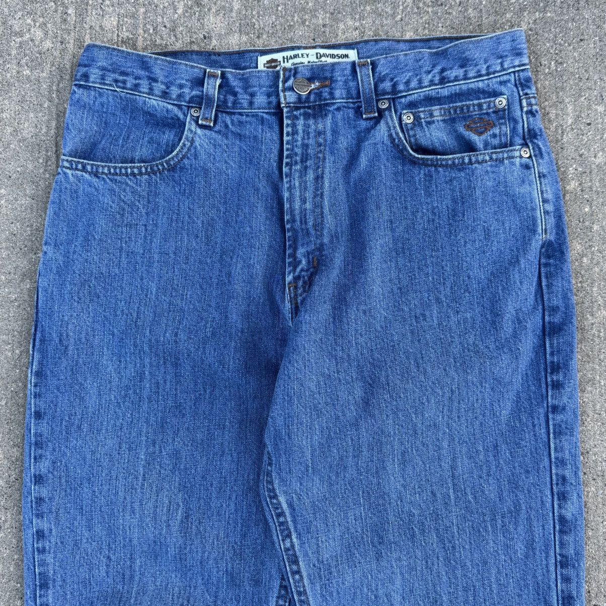 Harley Davidson × Vintage Vintage 00’s Harley-Davidson Men’s Jeans 34x30 Straight Fit Size US 34 / EU 50 - 3 Thumbnail