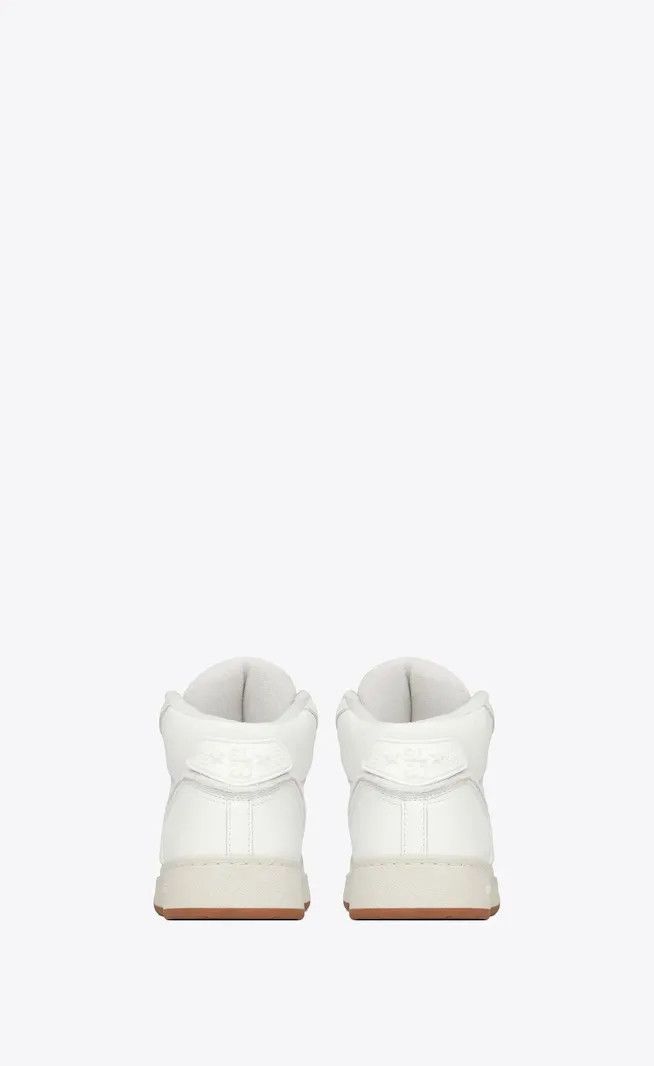 Saint Laurent Paris o1s1wg111124 690797 SL/80 Mid-Top Sneakers in White Size US 11 / IT 41 - 3 Thumbnail