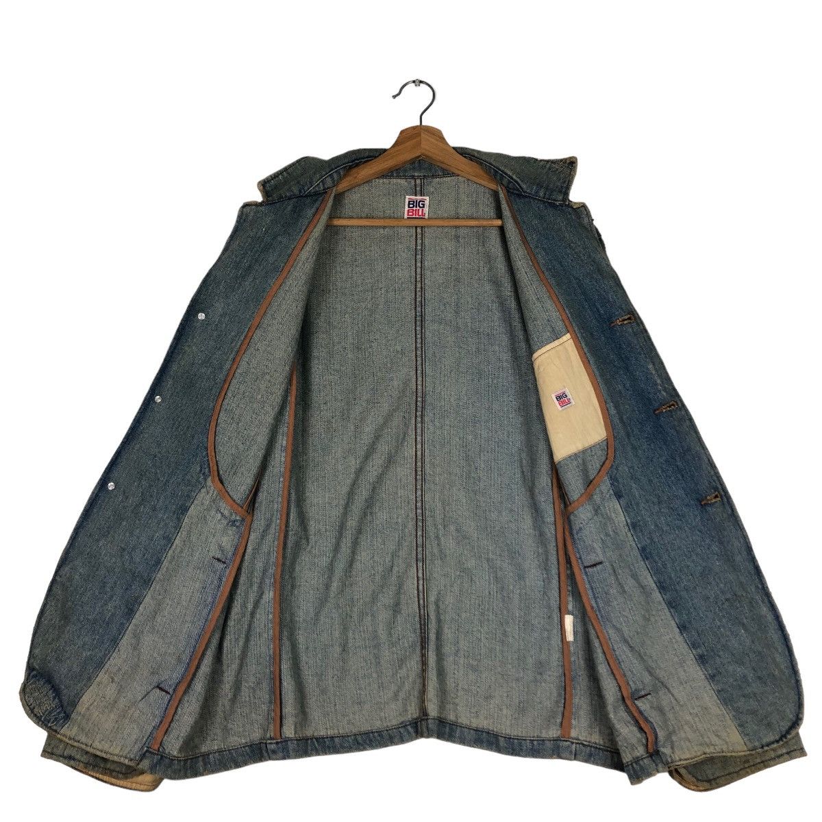 Japanese Brand 🔥Vtg Denim Worker Union Made Big Bill Biker Detroit Pocket Size US M / EU 48-50 / 2 - 11 Thumbnail