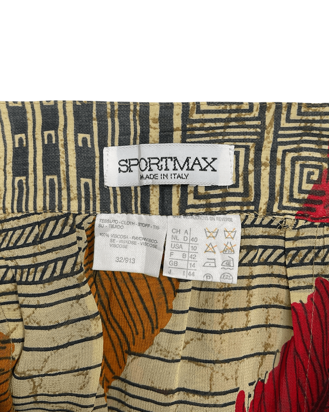 Sportmax Sportmax Early 00s Asymmetry Oriental Skirt Size 27" / US 4 / IT 40 - 9 Thumbnail