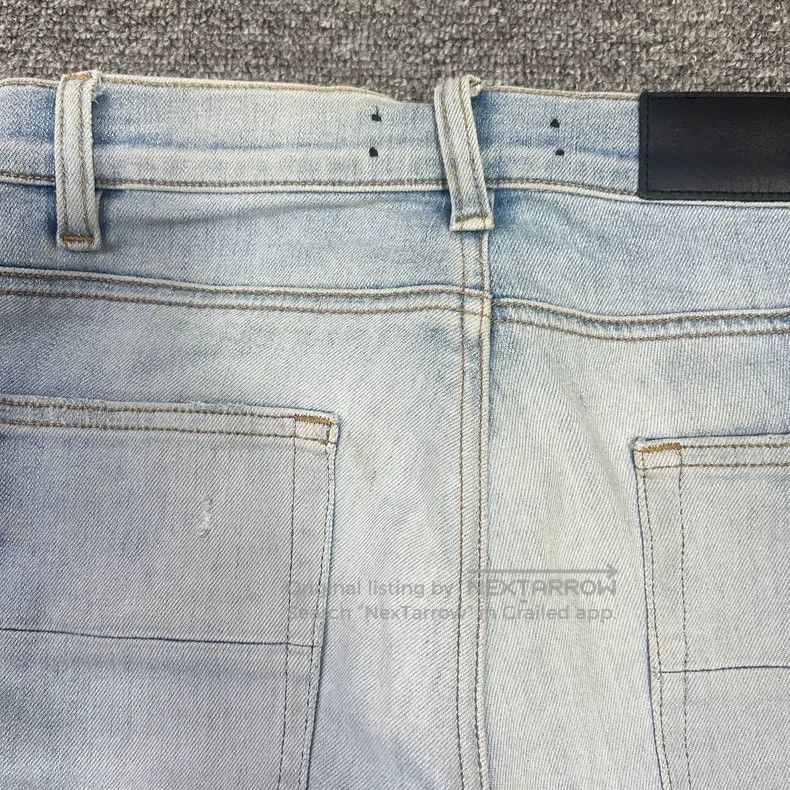 Amiri Amiri Size 30 Classic OG old white leather stitching blue c Size US 30 / EU 46 - 4 Thumbnail
