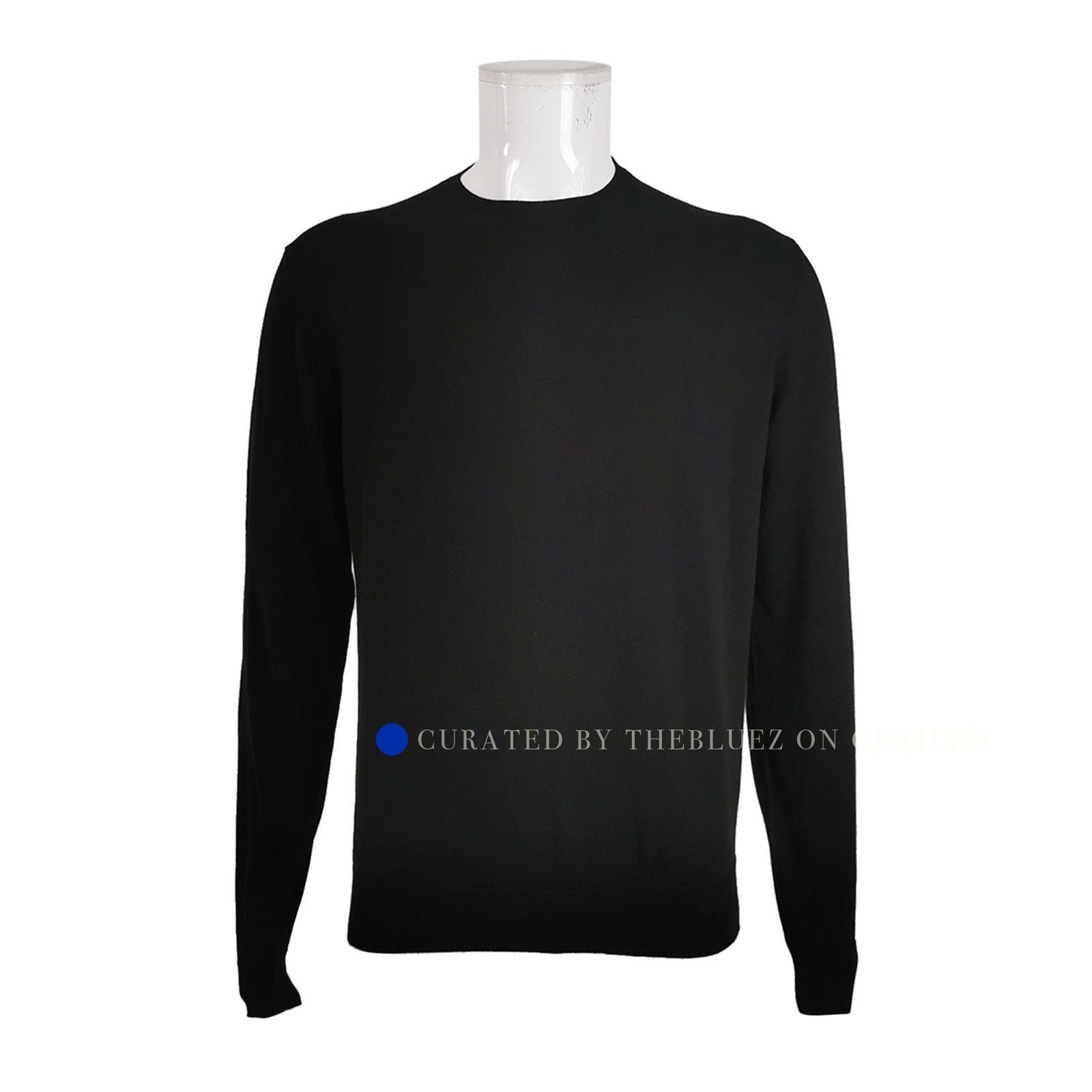 Prada Classic Black Crewneck Sweater in Size M Size US M / EU 48-50 / 2 - 1 Thumbnail