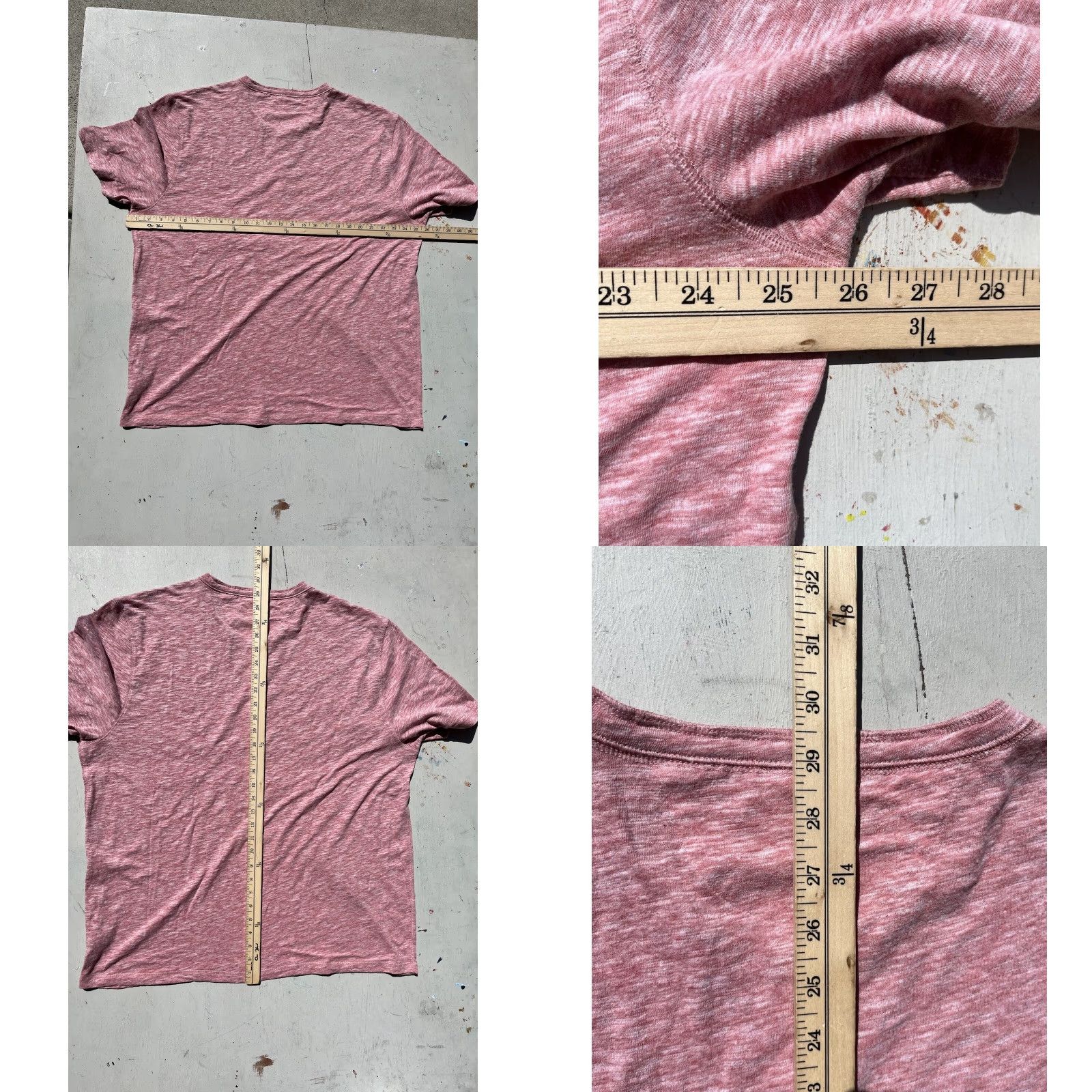 Faherty Faherty T-Shirt Henley Pink Solid 2XL City Preppy Casual Beach Oversized Mens Shirt Size US XXL / EU 58 / 5 - 8 Thumbnail