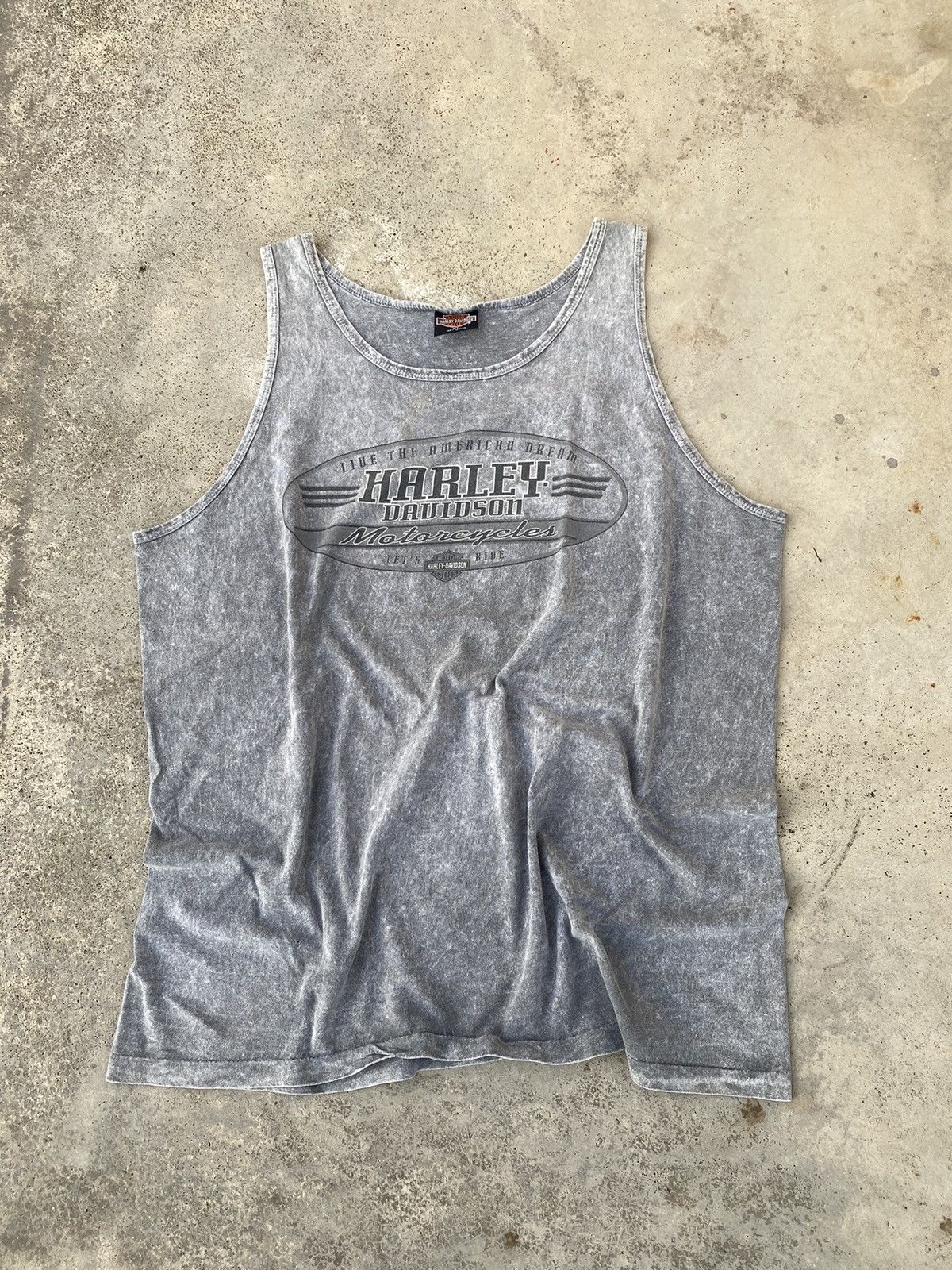 Harley Davidson Vintage 90s Harley Davidson Acid Wash Sleeveless Tees Size US XL / EU 56 / 4 - 1 Thumbnail