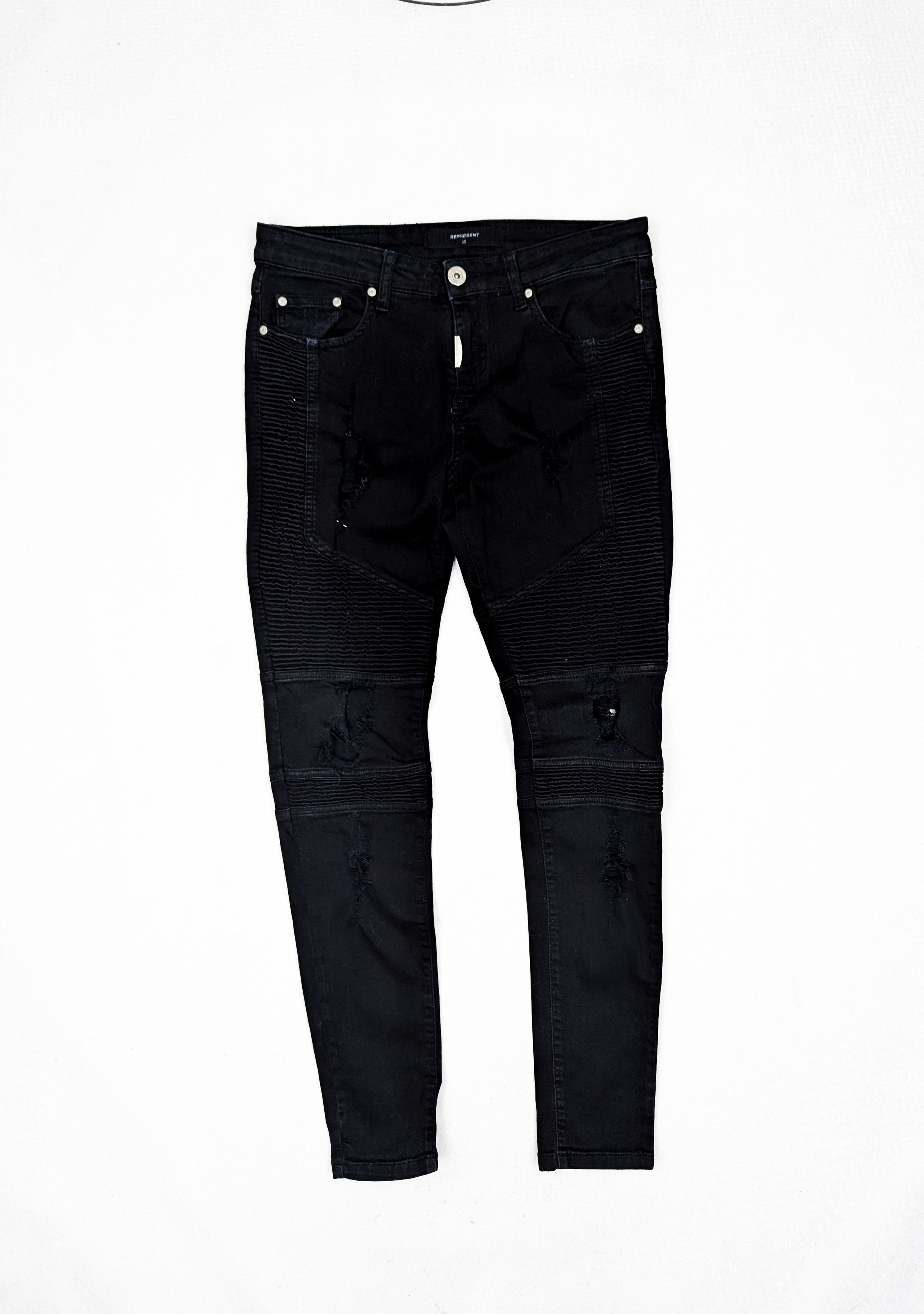 Represent Clo. Represent black biker jeans denim 30 Size US 30 / EU 46 - 1 Thumbnail