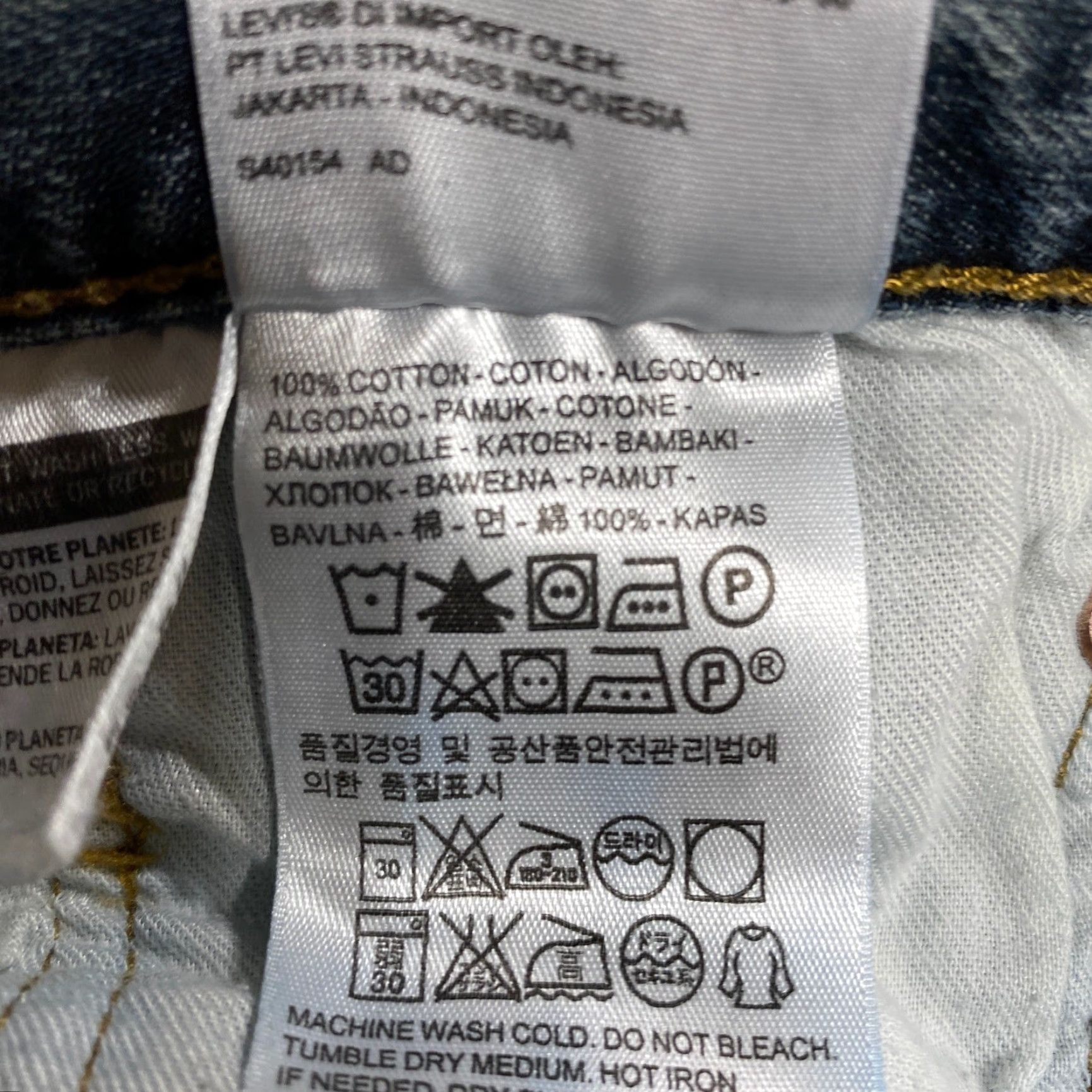 Levi's Levi's 501 Original Fit Jeans Jeans 501 Original Fit Mens 33x30 Blue Distressed Ripped Straight Leg 90s Mens Regular Button Fly Blue Jeans Size US 33 - 6 Thumbnail