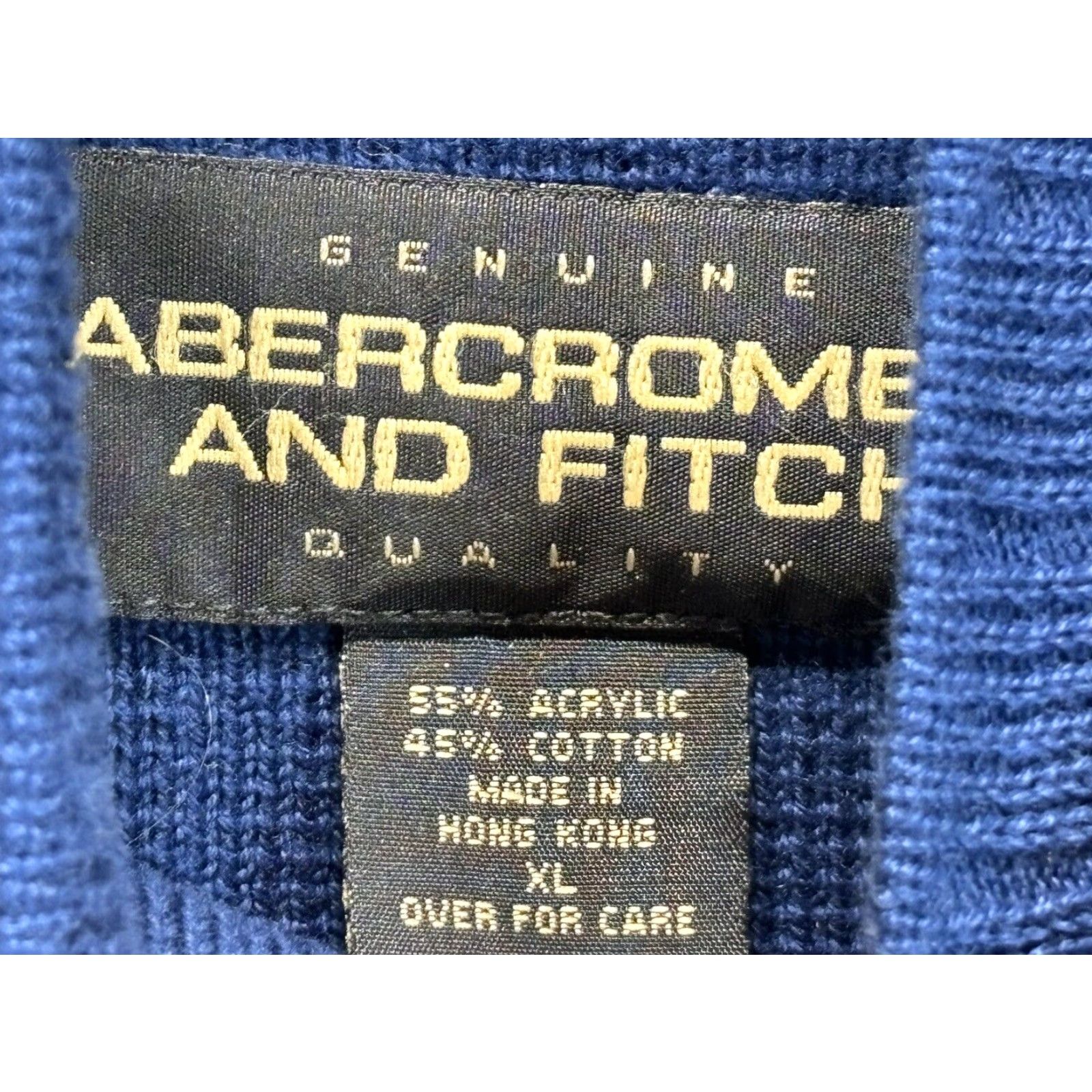Abercrombie & Fitch VINTAGE Abercrombie & Fitch Sweater Mens XL Blue Striped Mock Turtleneck 90s Pullover Size US XL / EU 56 / 4 - 5 Thumbnail