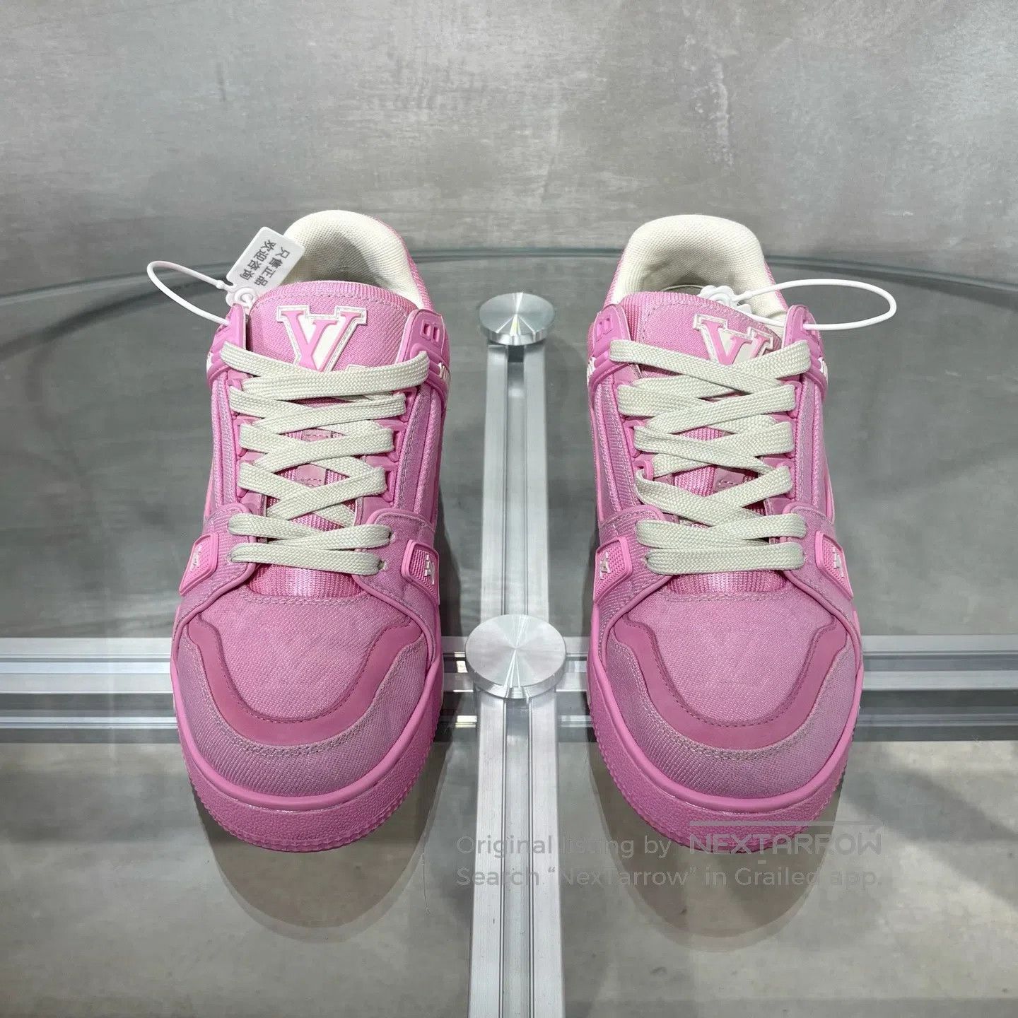 Louis Vuitton Louis Vuitton trainer pink denimn shoes Size US 7 / IT 37 - 2 Thumbnail