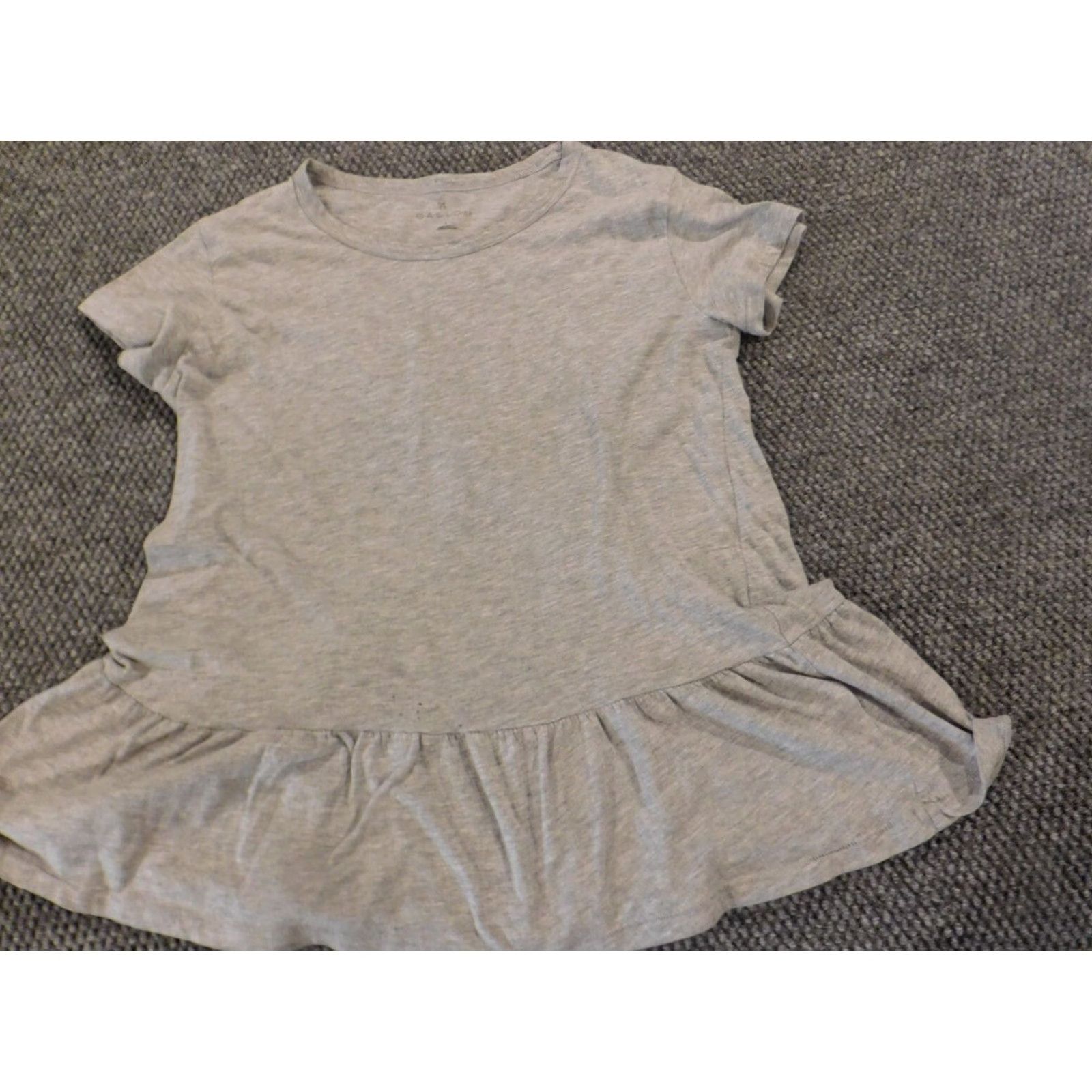 Vintage Caslon Womens Blouse Small Gray pullover stretch Casual Knit Cotton Button-Down Short Sleeve Raglan Pocket Modern Regular Womens Size S / US 4 / IT 40 - 3 Thumbnail