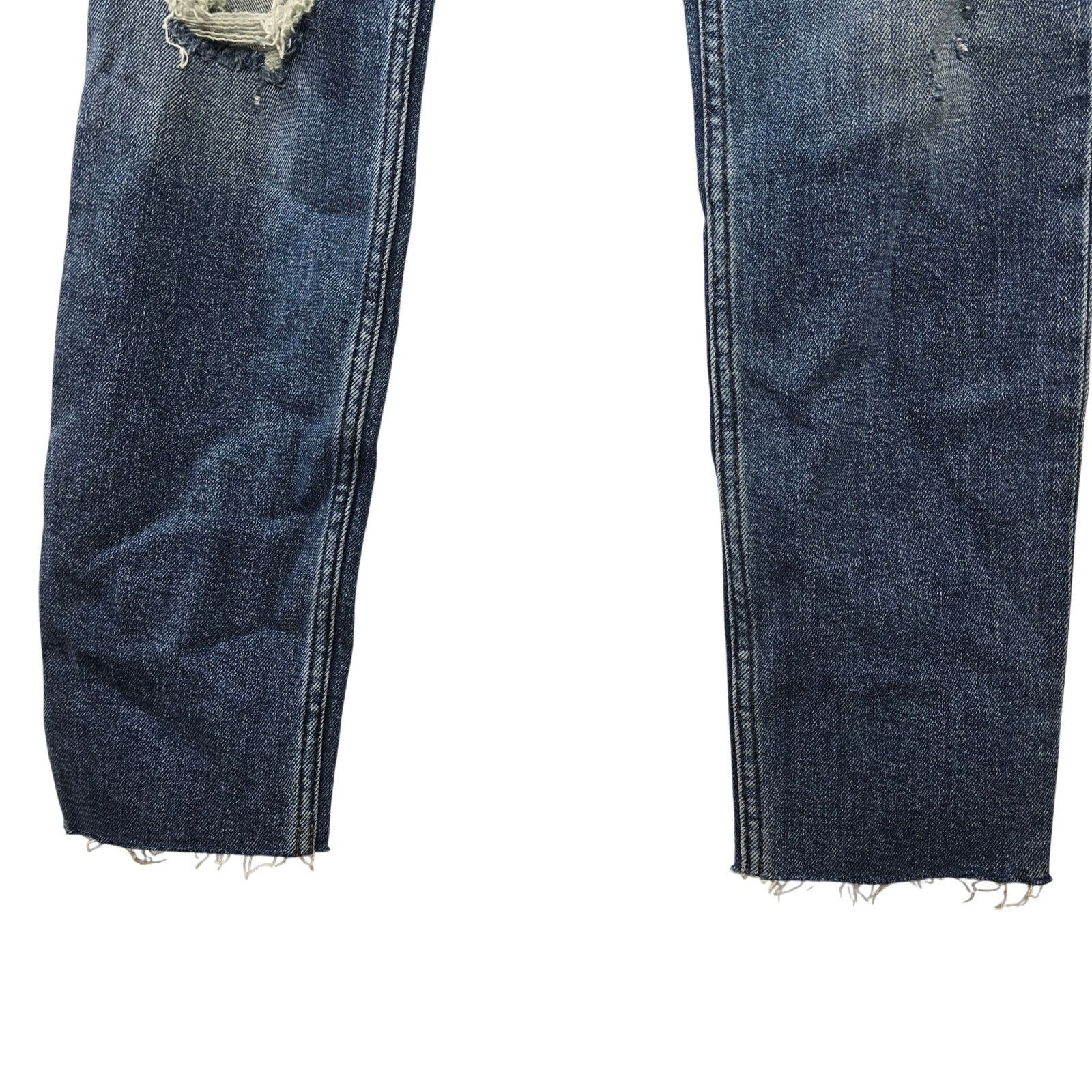 RE/DONE RE/DONE 90s High Rise Ankle Crop ButtonFly Denim Jeans Sz 28 Size 28" / US 6 / IT 42 - 5 Thumbnail