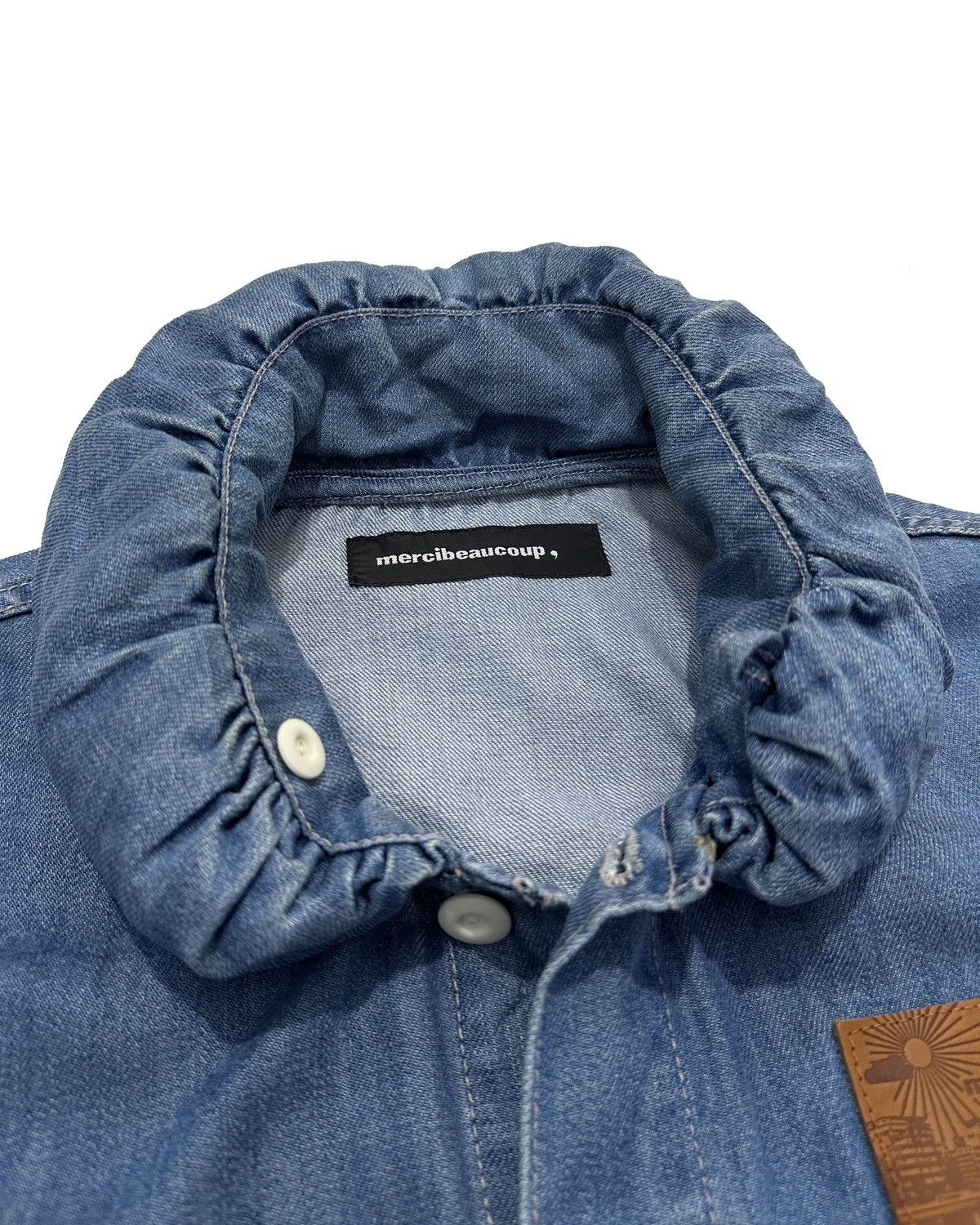 mercibeaucoup Mercibeaucoup Pillow Neck Issey Miyake Denim Jacket Size US L / EU 52-54 / 3 - 3 Thumbnail