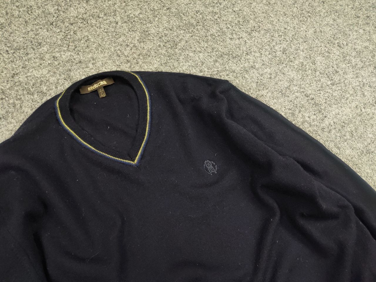 Roberto Cavalli Roberto Cavalli Lana Wool Classic Logo V Nech Light Sweater Size US M / EU 48-50 / 2 - 11 Thumbnail