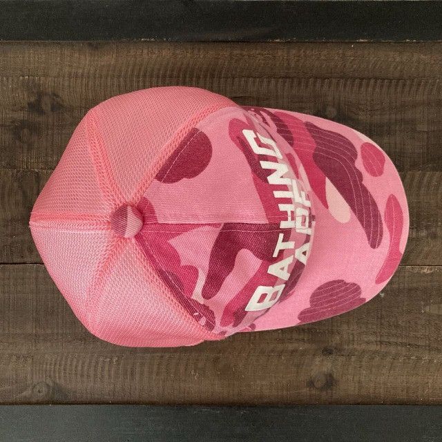 Bape BAPE NYC LOGO PINK CAMO trucker hat cap a bathing ape NIGO Size ONE SIZE - 6 Thumbnail