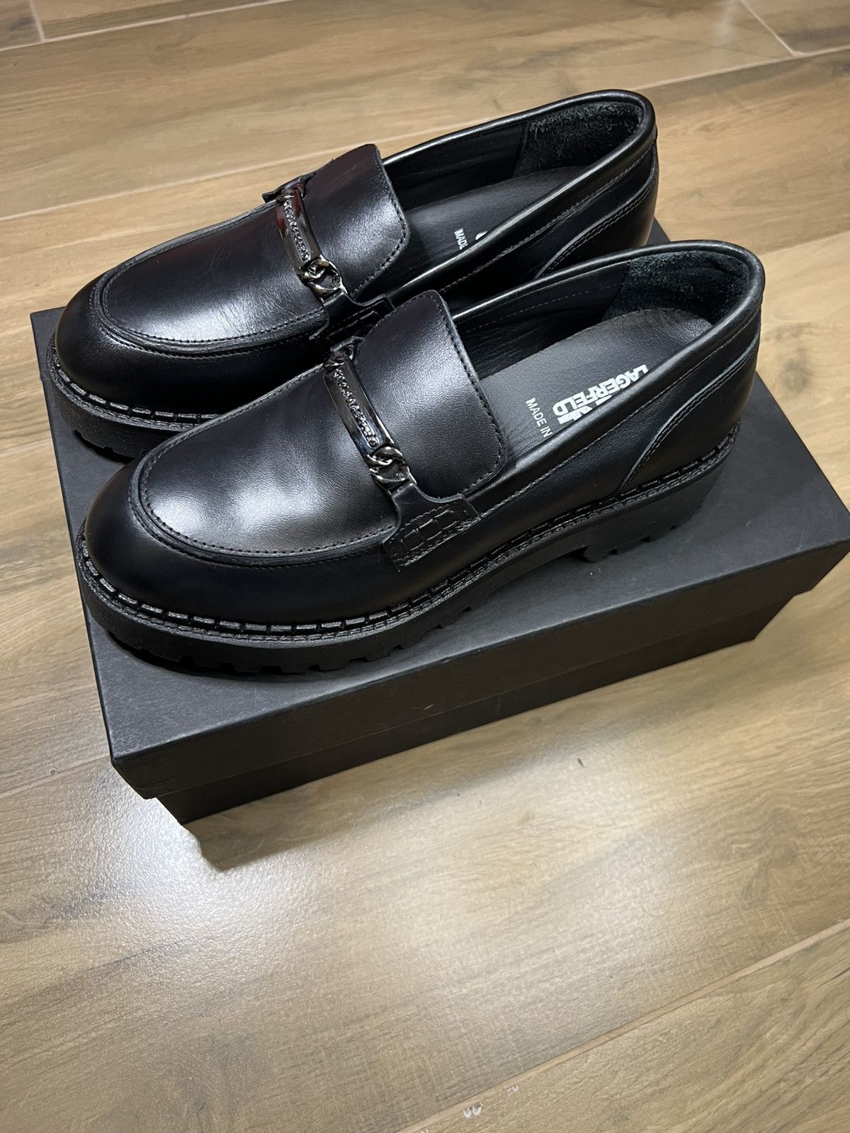 Karl Lagerfeld KARL LAGERFELD Plaque Loafer Size US 7 / IT 37 - 1 Thumbnail