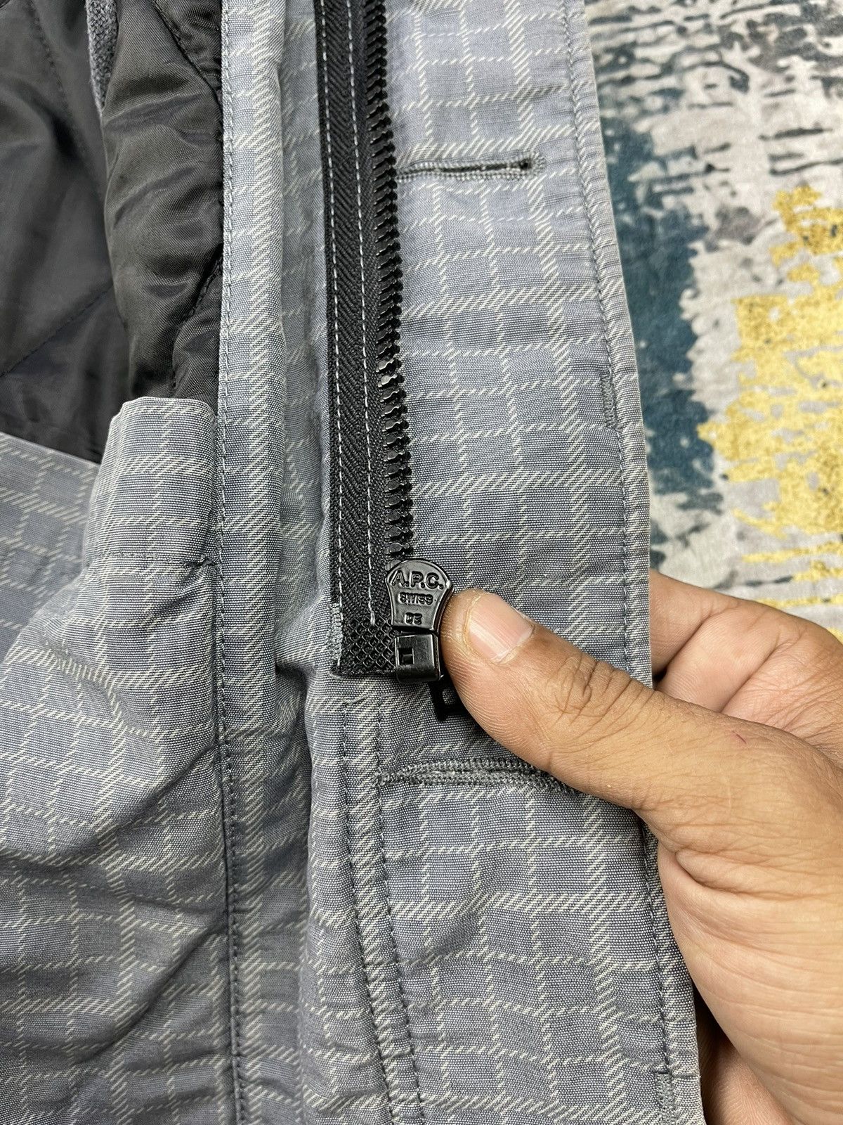 A.P.C. A.P.C Canadian Winter Coat Checked Grey Mod Jackets Size US M / EU 48-50 / 2 - 14 Thumbnail