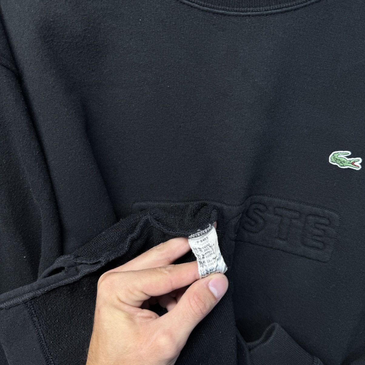 Lacoste Vintage Lacoste Sweatshirt Big Logo 🐊 Size US XL / EU 56 / 4 - 4 Thumbnail