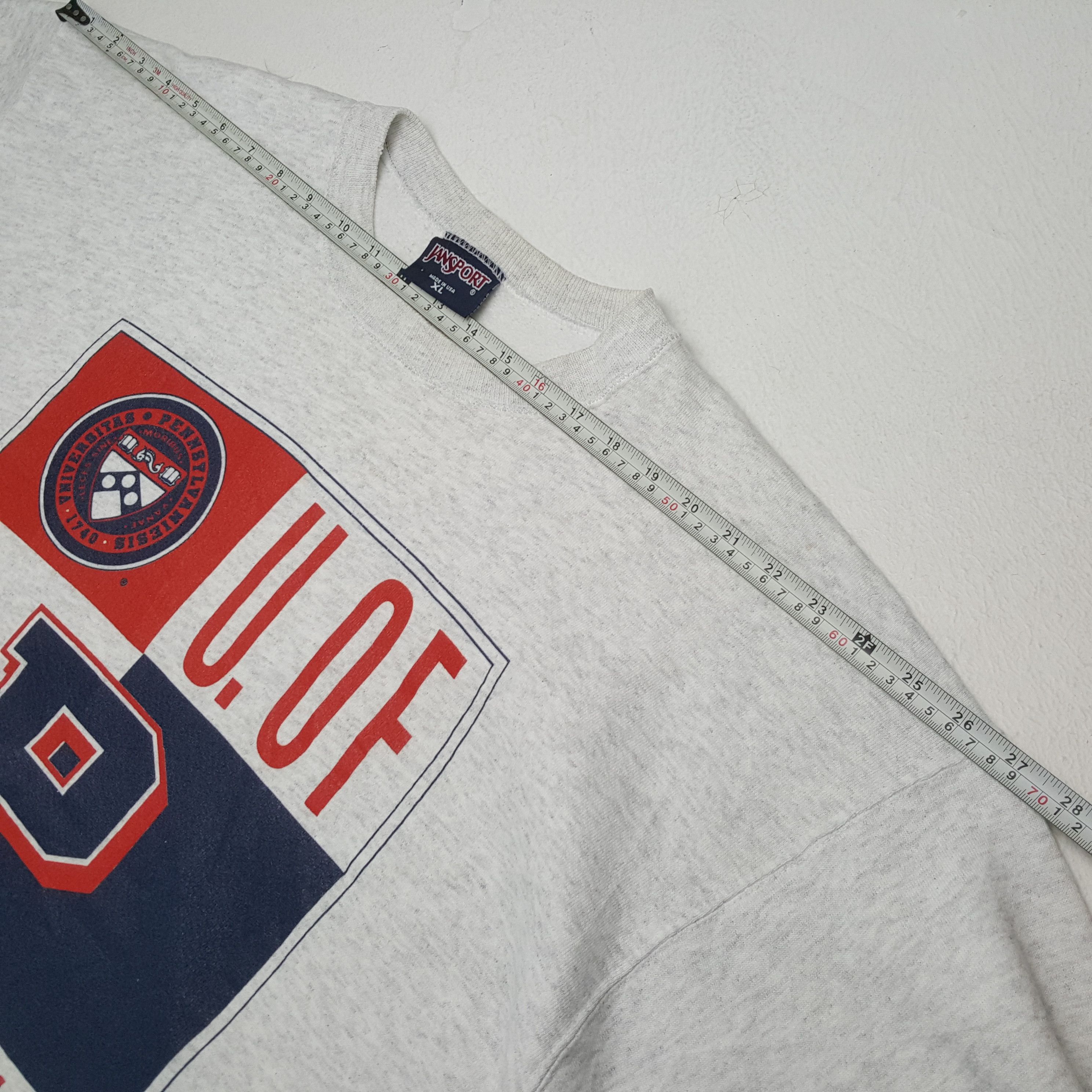 Jansport × Vintage UNIVERSITY OF PENNSYLVANIA Center Design Vintage Sweatshirt Size US XL / EU 56 / 4 - 4 Thumbnail