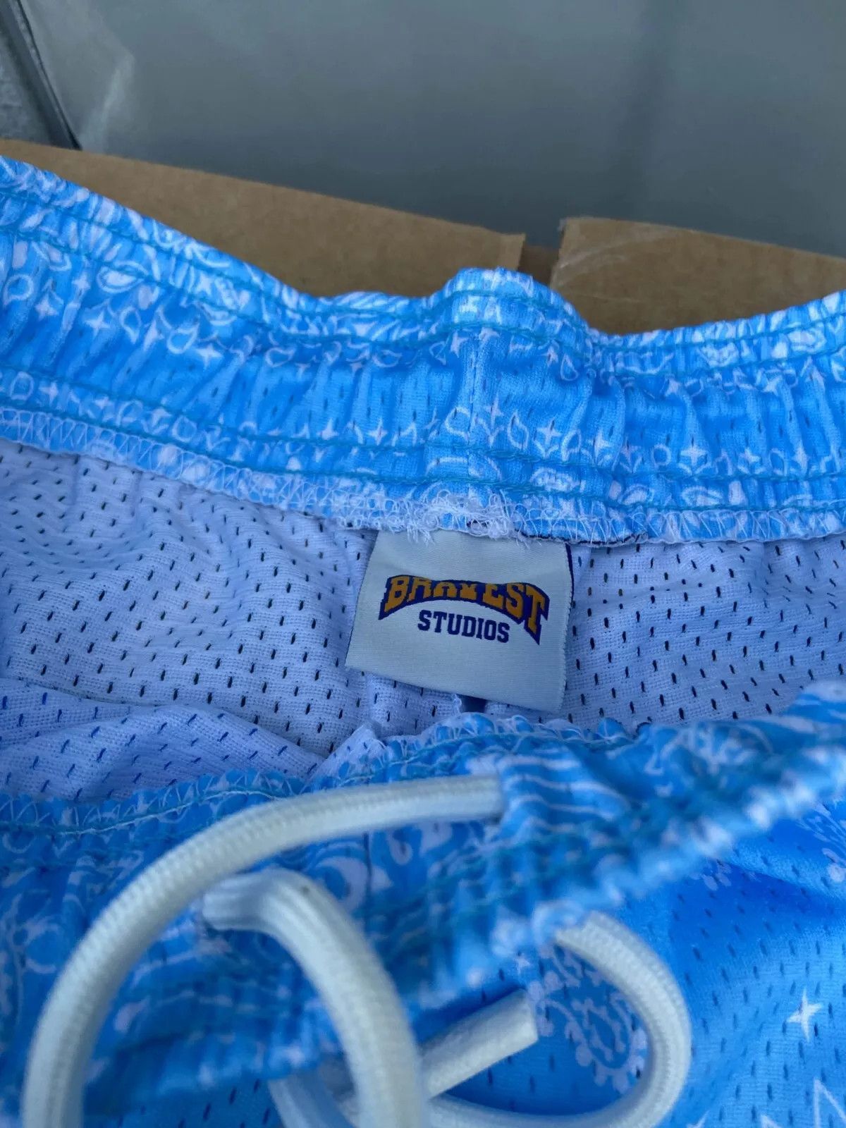 Bravest Studios ⚡️Bravest Studios Light Blue Paisley Shorts M Medium NEW⚡️ Size US 30 / EU 46 - 4 Thumbnail