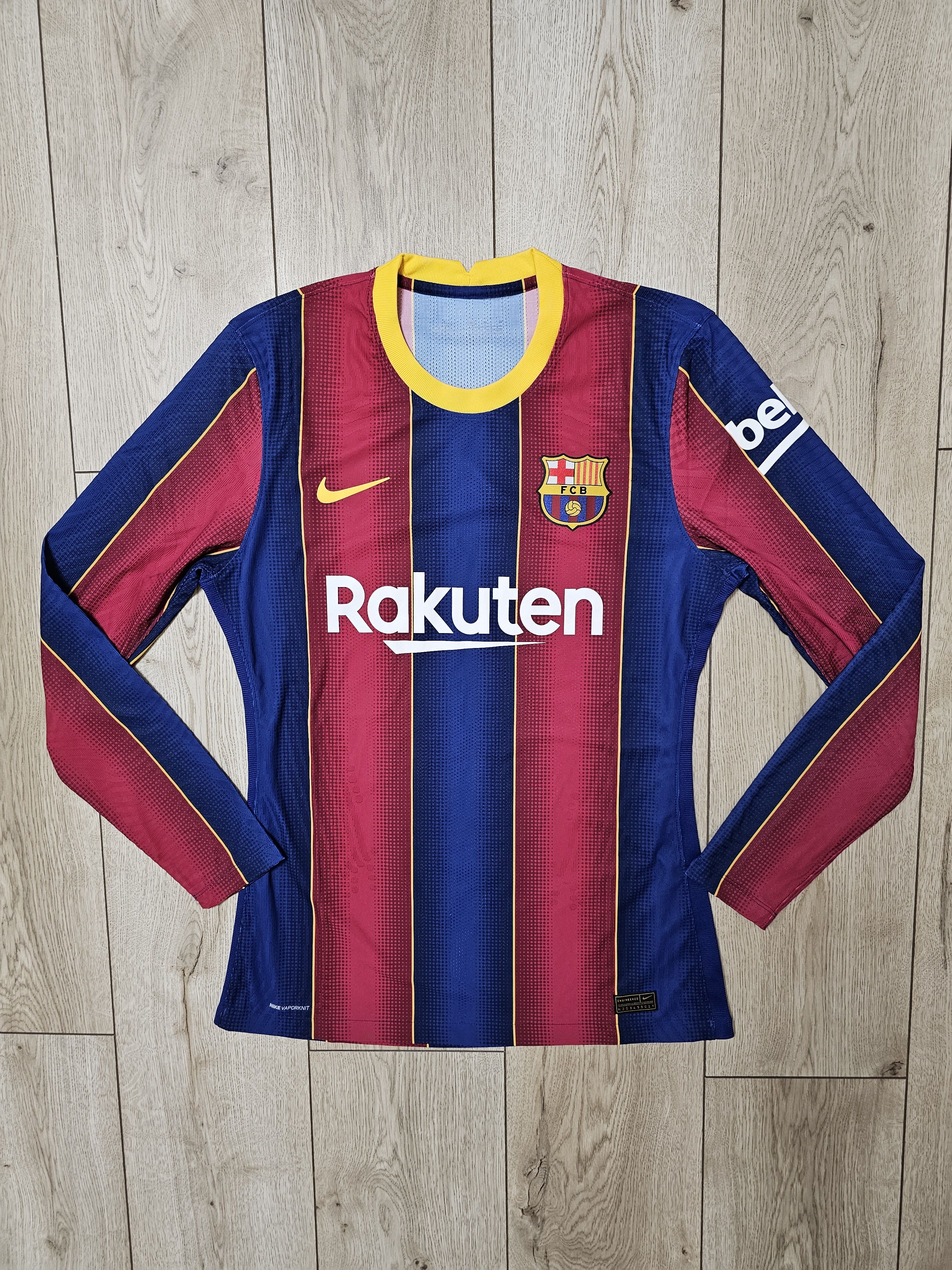 BARCELONA 2020 2021 PLAYER ISSUE FOOTBALL LONG SOCCER JERSEY