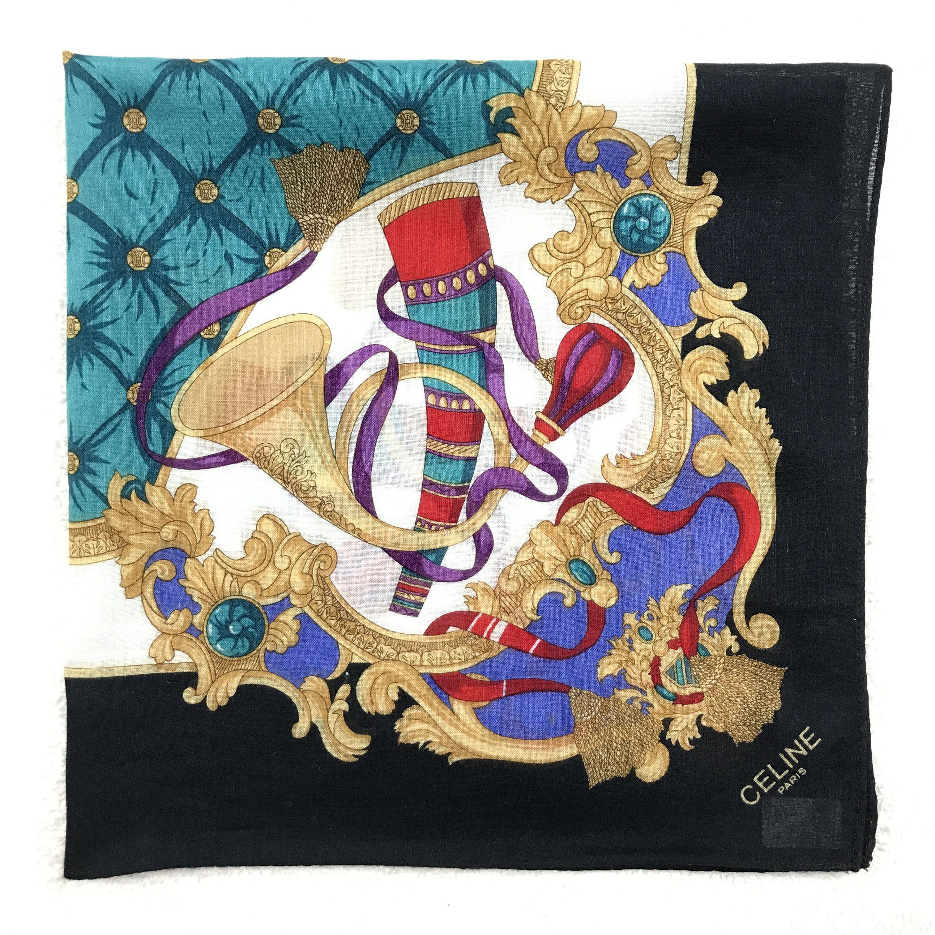 Celine × Vintage Vintage Celine Bandana Neckerchief Handkerchief Size ONE SIZE - 2 Thumbnail