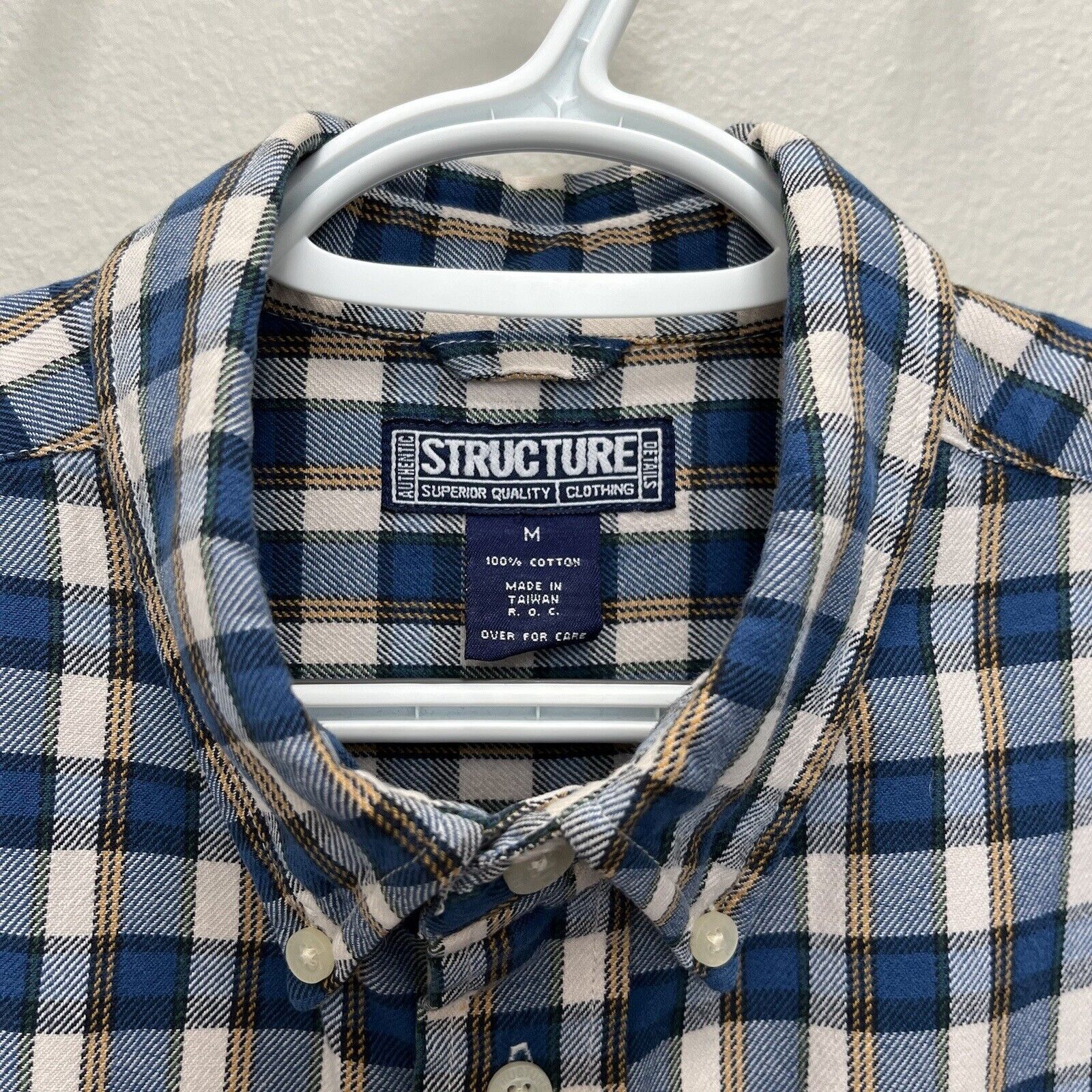 Structure Structure | Vintage Plaid Long Sleeve Button Shirt Flannel Size US M / EU 48-50 / 2 - 3 Thumbnail