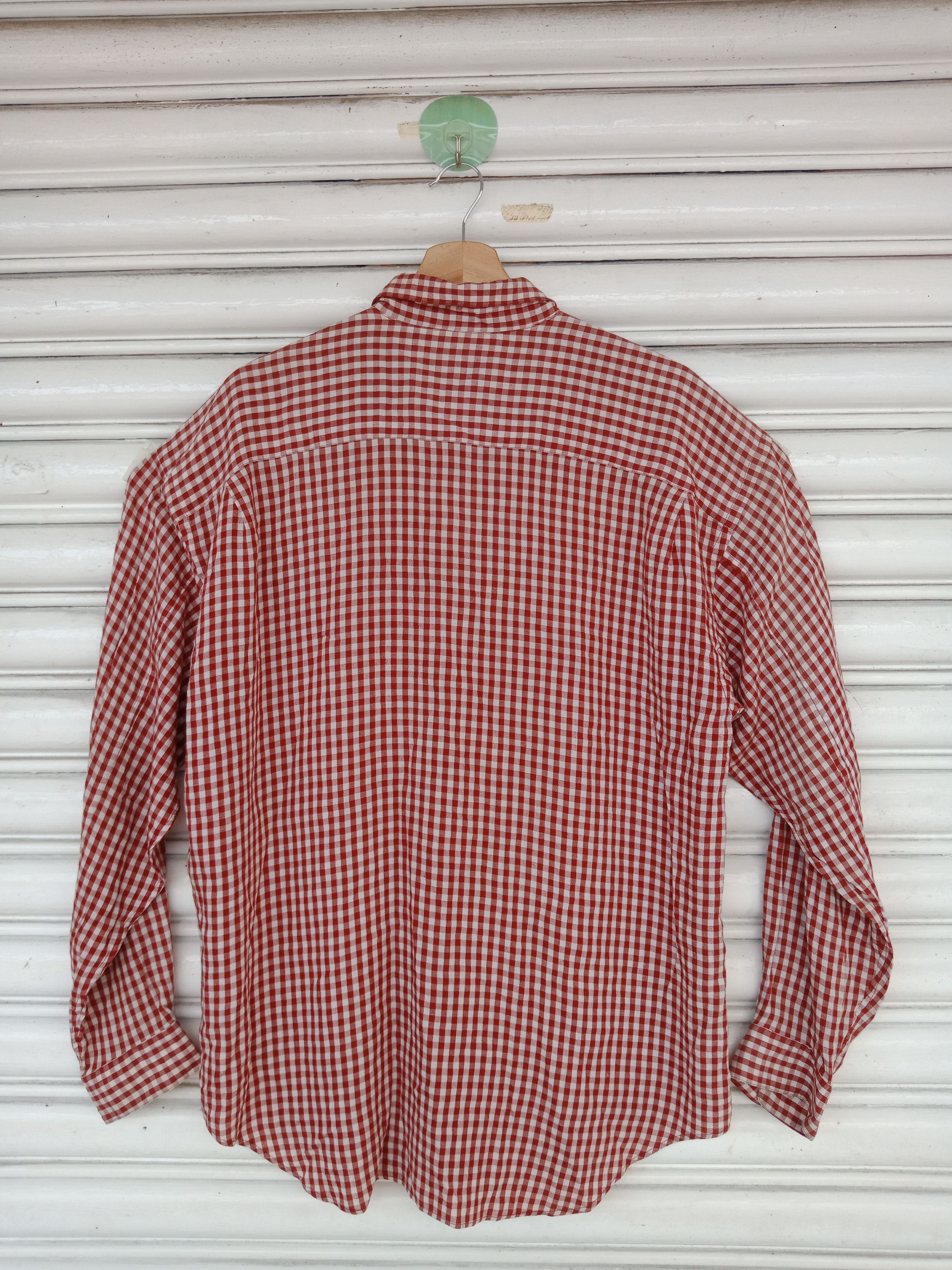 Issey Miyake Issey Miyake Maroon White Checker Size US L / EU 52-54 / 3 - 2 Thumbnail