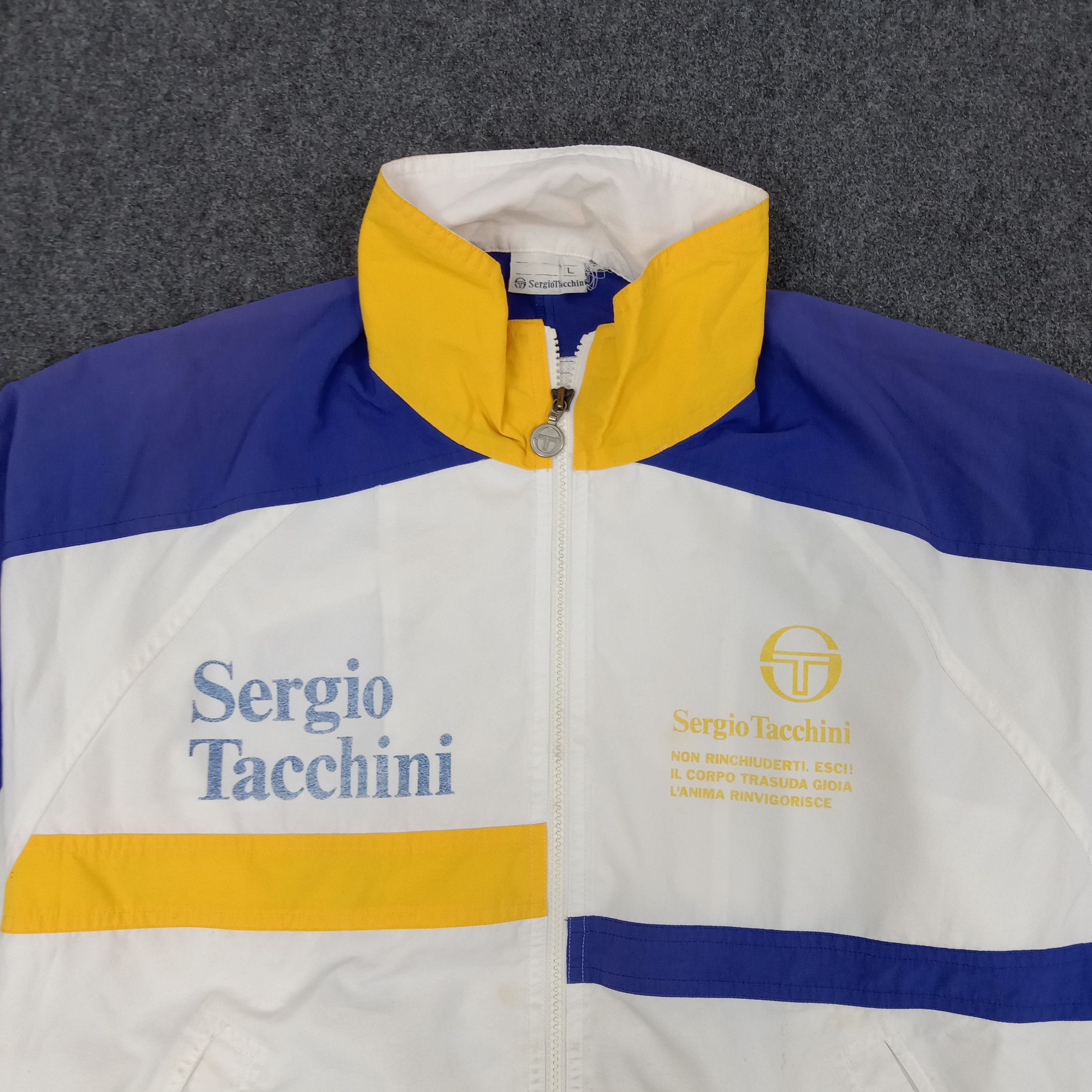 Sergio Tacchini × Vintage Sergio Tacchini Sports Style Tennis Jacket C221N7 Size US L / EU 52-54 / 3 - 2 Thumbnail
