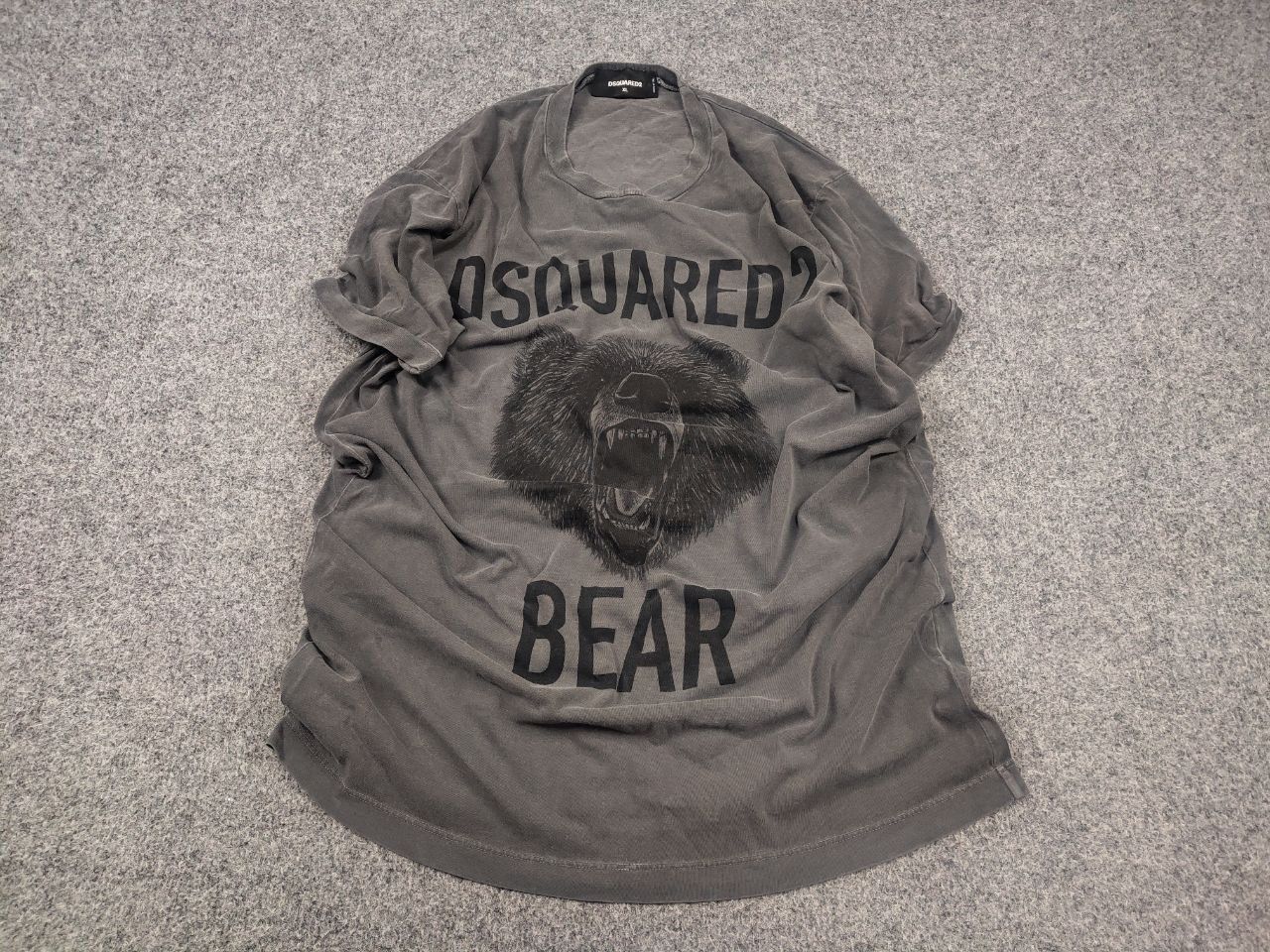 Dsquared2 Dsquared Bear Tee graphite t-shirt boiled effect Vintage Size US XL / EU 56 / 4 - 2 Thumbnail