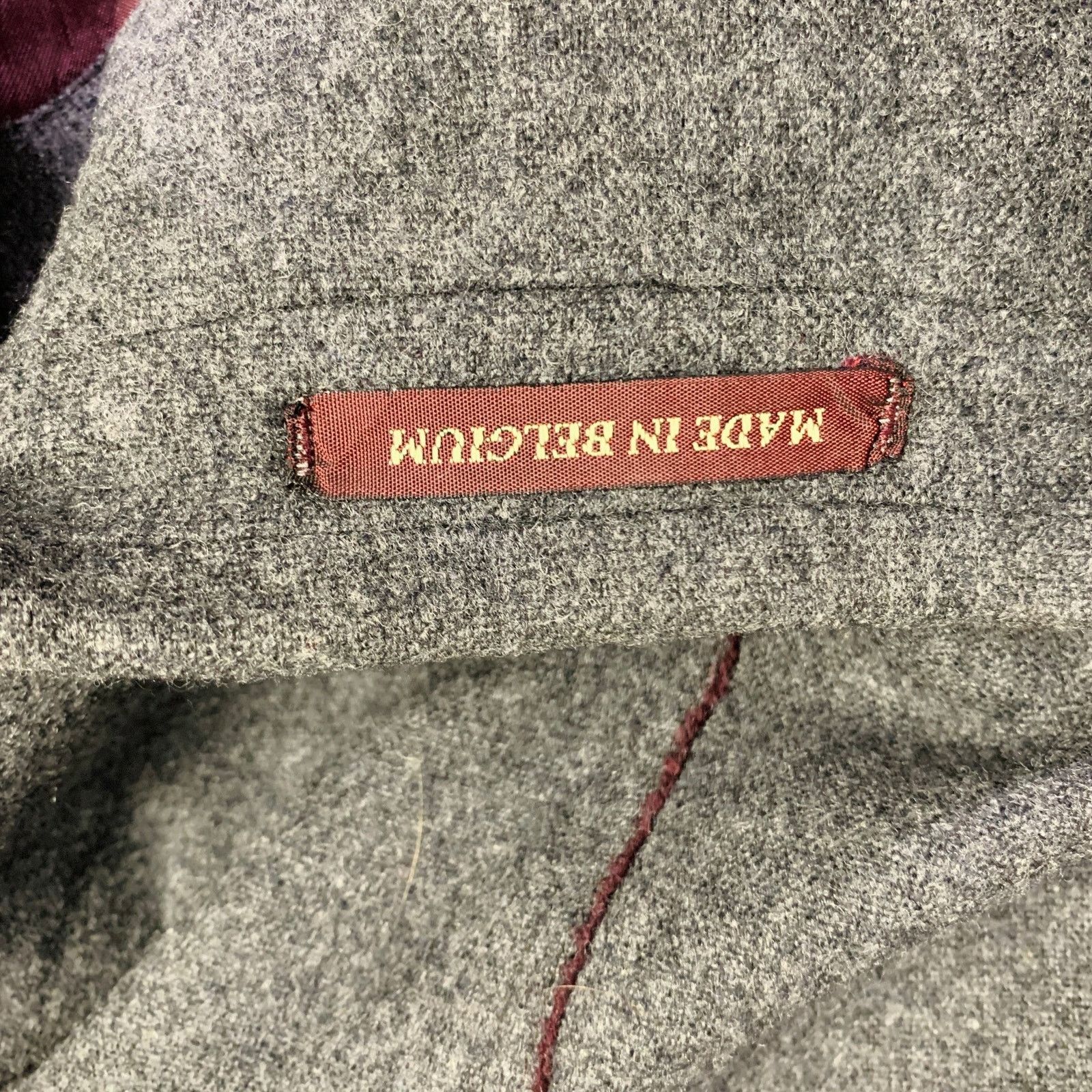 Paul Smith Size 42 Grey Burgundy Wool Blend Contrast Trim Jacket Size US L / EU 52-54 / 3 - 4 Thumbnail