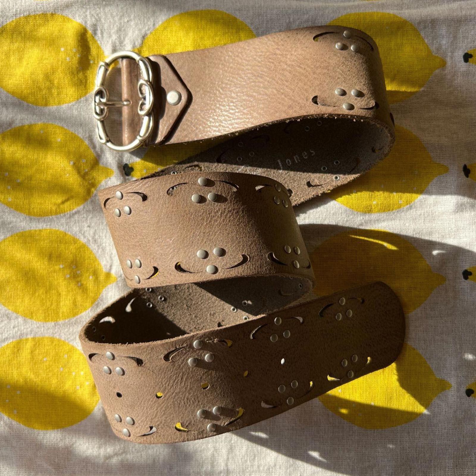 Jones New York Vintage Jones Genuine Leather Chunky Wide Belt 85 Size ONE SIZE - 8 Thumbnail