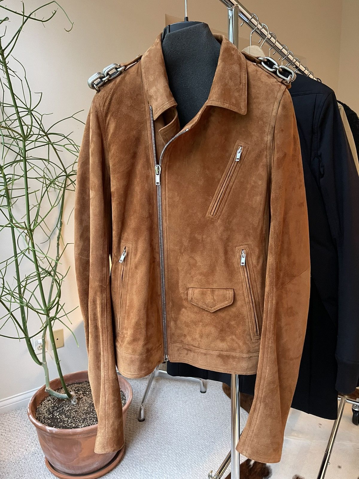 Rick Owens Rick Owens FW19 Larry Stooges Chain Suede Leather 