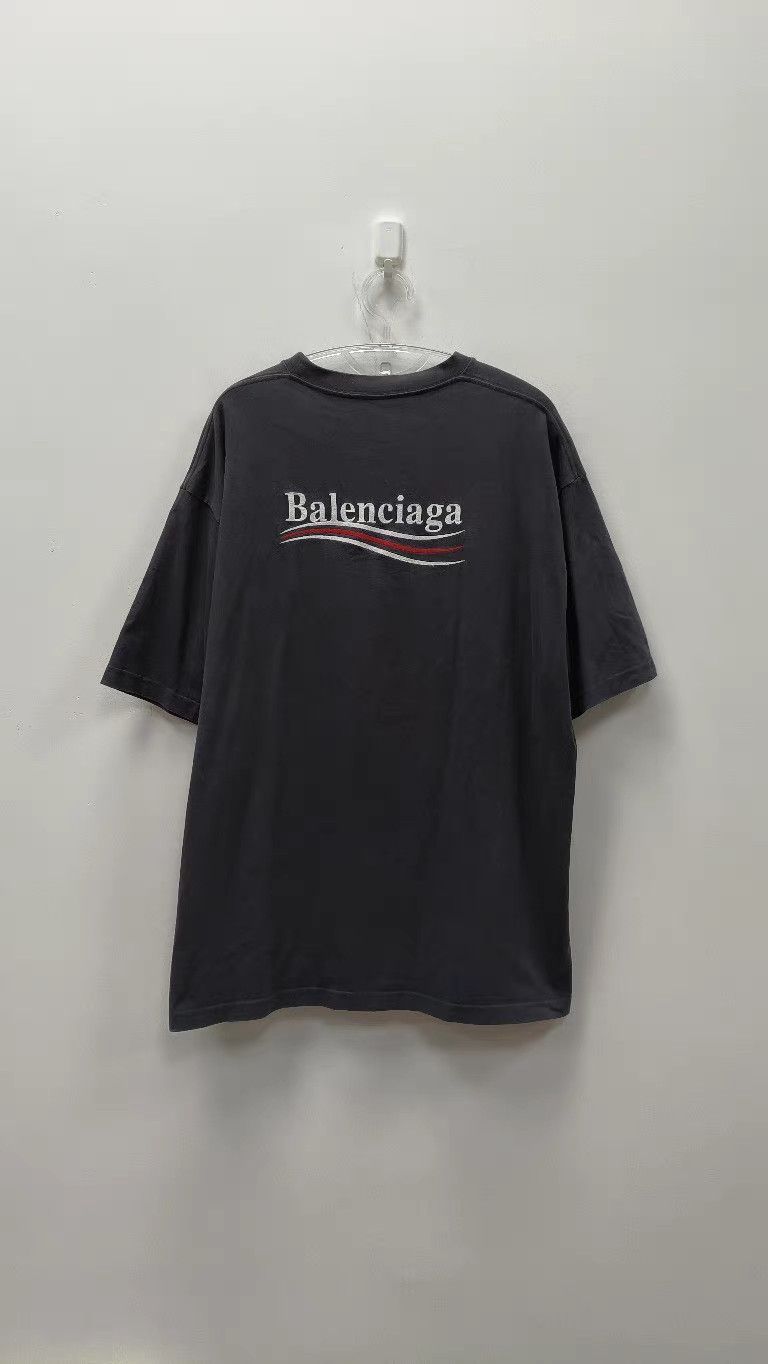 Balenciaga Balenciaga Black Cola Embroidered Short Sleeve T-shirt K2 Size US L / EU 52-54 / 3 - 2 Thumbnail