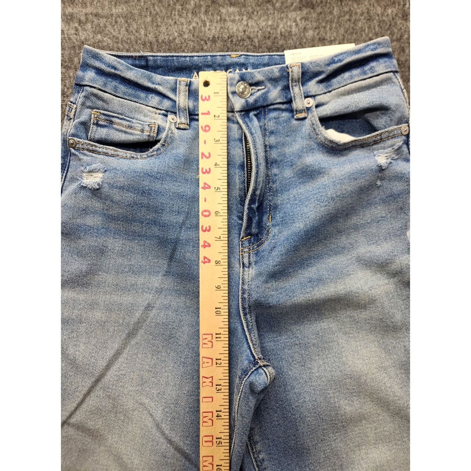 American Eagle Outfitters VINTAGE American Eagle Outfitters Jeans Womens 4 Long Curvy Mom High Rise Distressed 90s Grunge Black Denim 5-Pocket Mens Womens Girls Boys Size 27" / US 4 / IT 40 - 6 Thumbnail