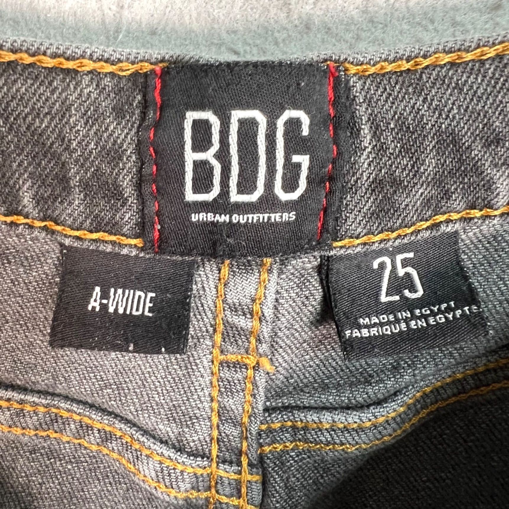 Urban Outfitters VINTAGE BDG Urban Outfitters A-Wide High Rise Straight Leg Jeans Women 25 Gray Denim Jeans Size 42" / US 20 - 3 Thumbnail