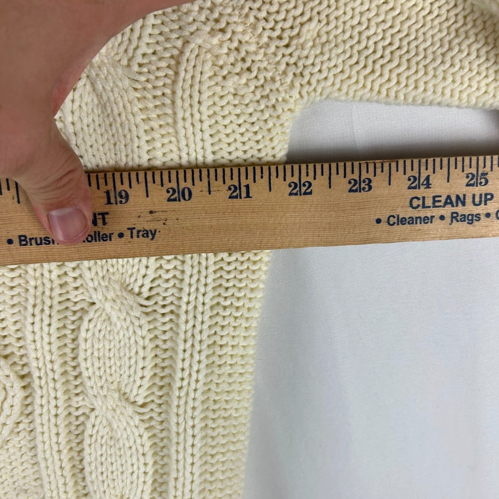 Vintage VINTAGE Kmart Sweater Cable Knit Pullover Mens L Cream Acrylic Diamond Pattern 80s Size L / US 10 / IT 46 - 5 Thumbnail