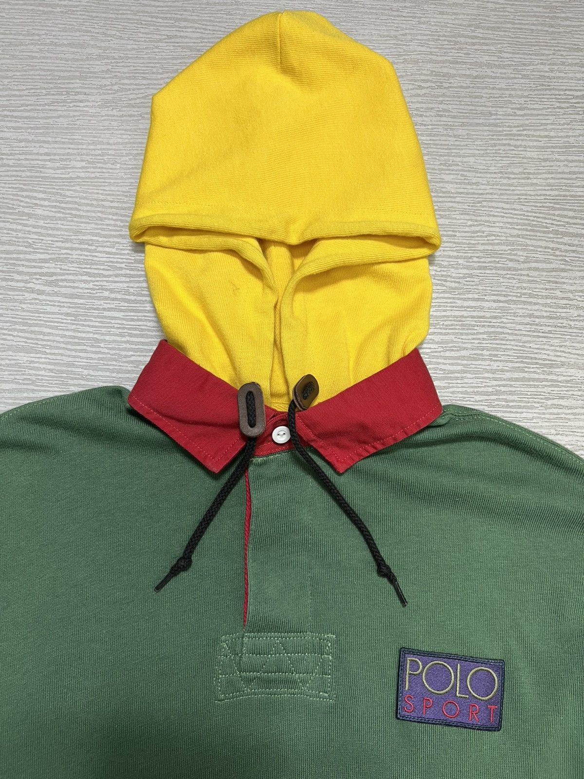 Polo Ralph Lauren Polo Ralph Lauren - ‘Snow Beach’ Hooded Rugby 1993 Pullover Size US M / EU 48-50 / 2 - 6 Thumbnail