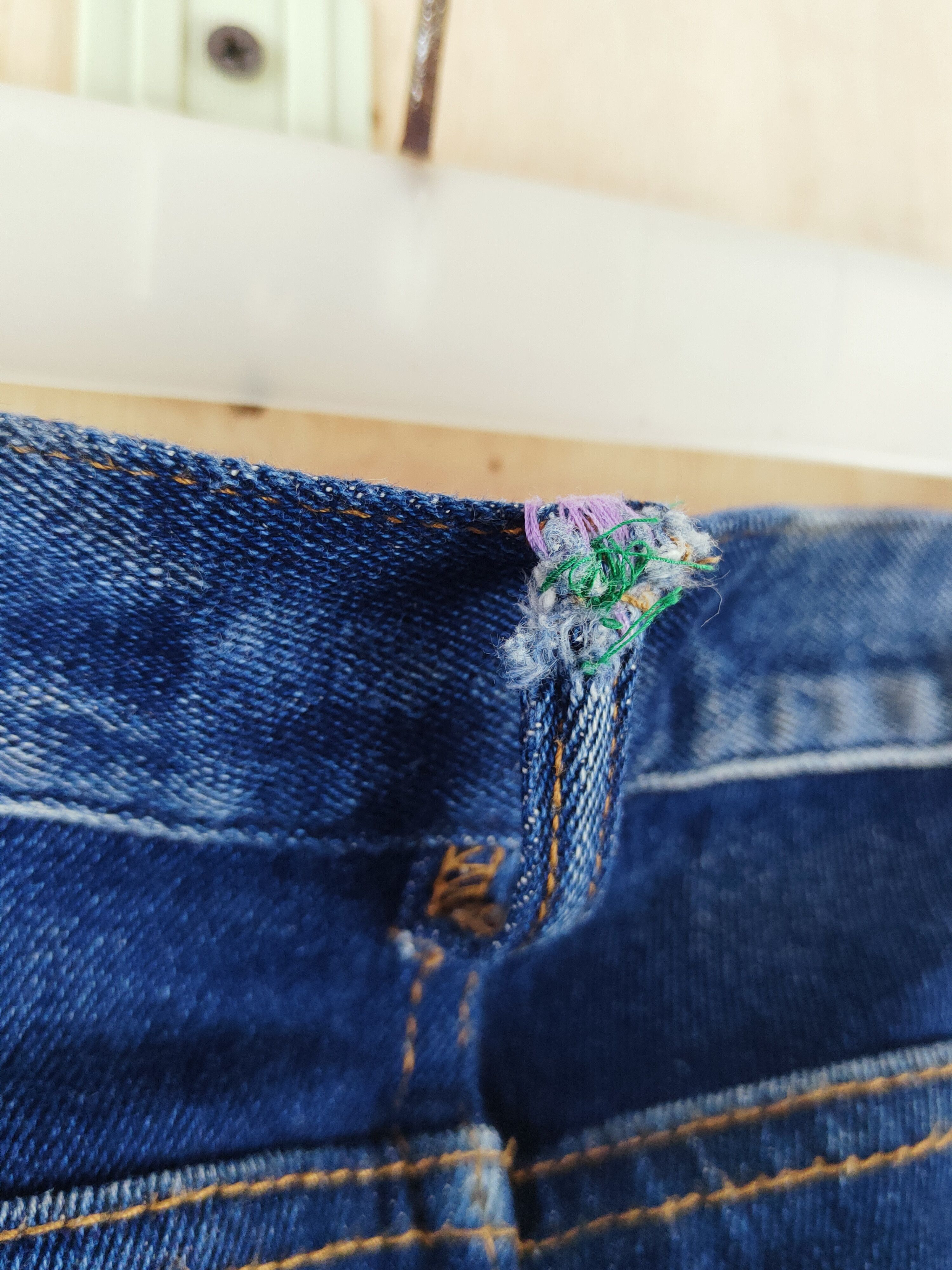 Japanese Brand *Waist 47*OSJ Blue Distressed Ripped Jeans #S2650 Size US 44 / EU 60 - 7 Thumbnail