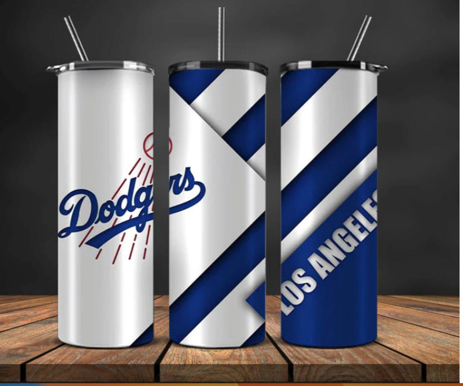The Unbranded Brand 20 oz Los Angeles Dodgers MLB Baseball Tumbler & Metal Size ONE SIZE - 1 Thumbnail