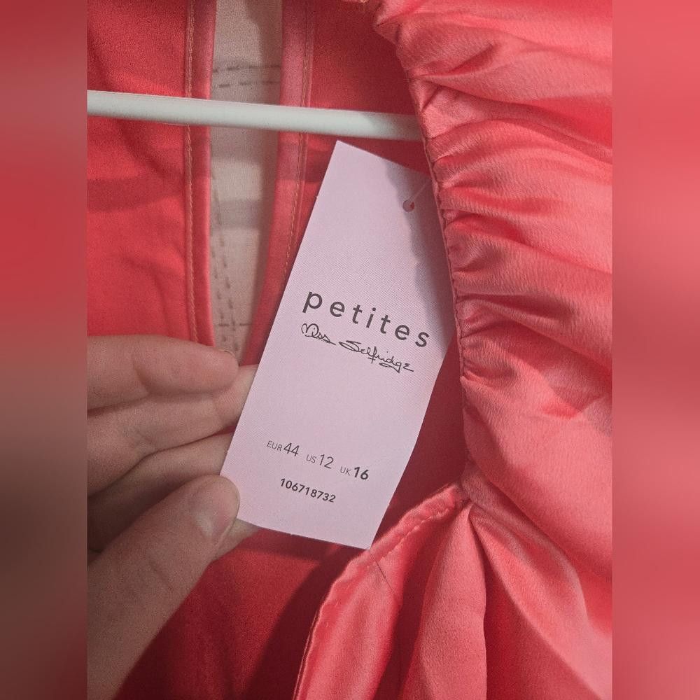 Other Miss Selfridge Petite Cut Out Ruched Satin Top Size XL / US 12-14 / IT 48-50 - 6 Thumbnail